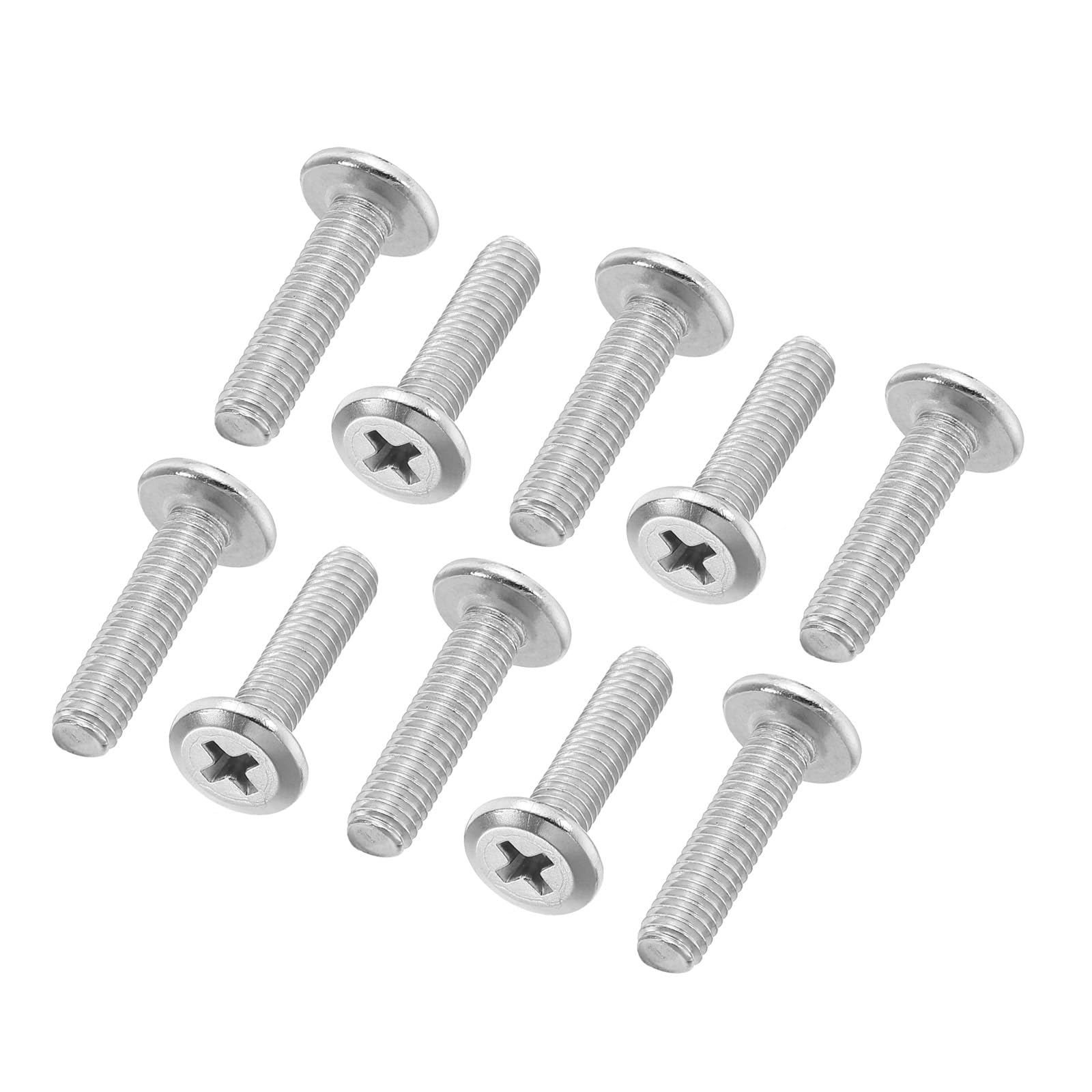 PATIKIL Round Head Phillips Screws, 30 Pack M5-0.8 x 20mm 304 Stainless Steel 18-8 Full Thread