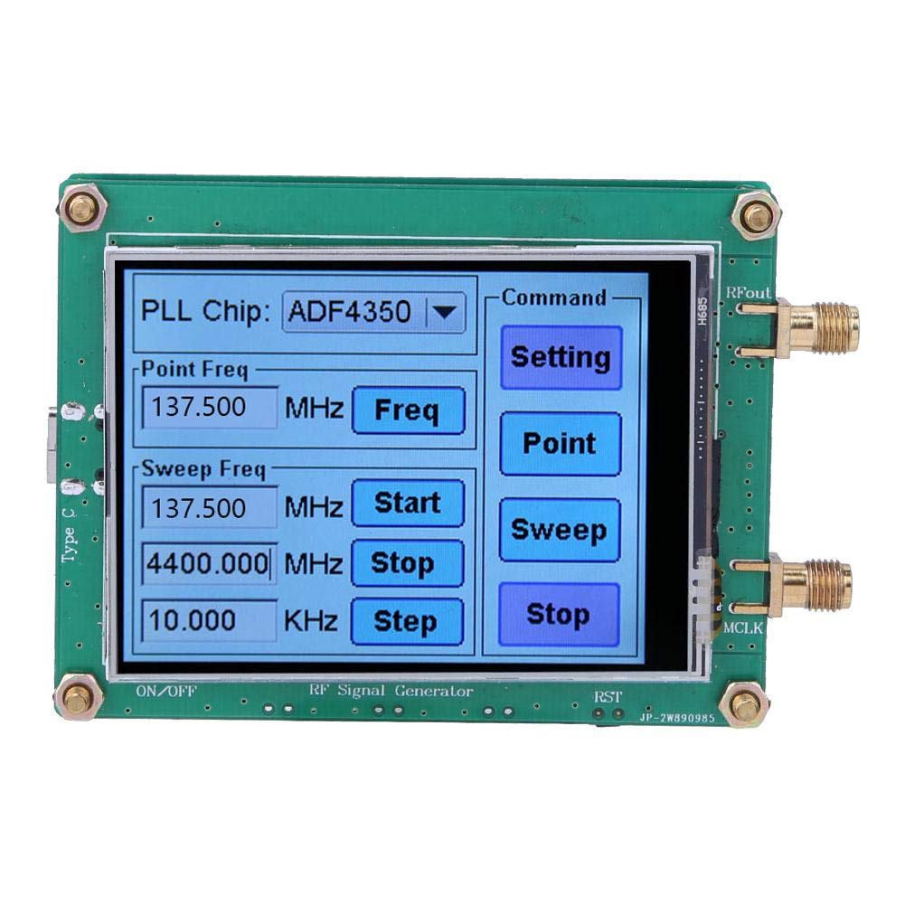 Generatore Di Segnale RF Generatore di Segnale Alta Precisione Full Touch Screen RF Sweep Dot Modulo di Frequenza Radio PC Contatore con Cavo Dati SMA Femmina ADF4350