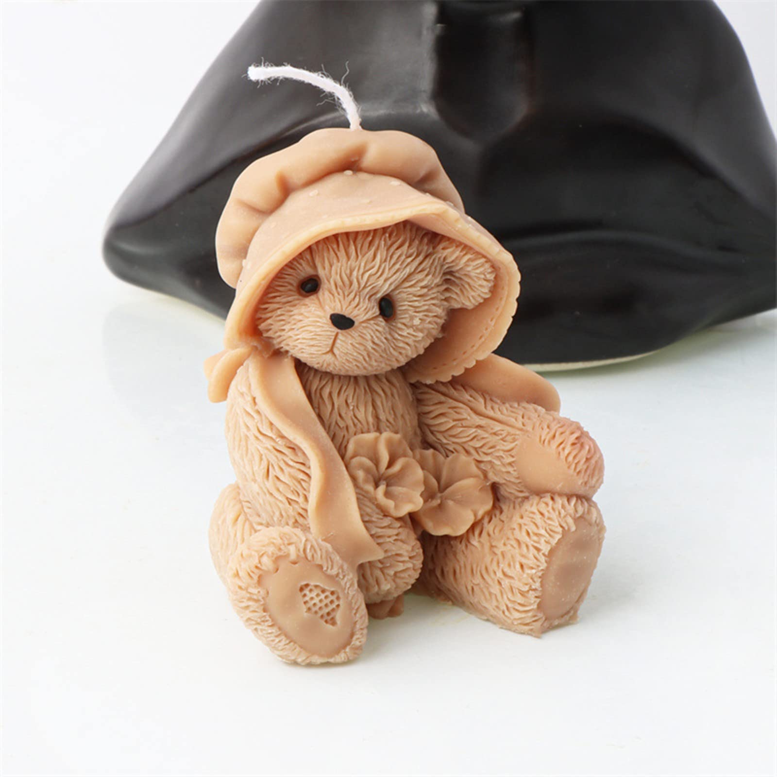 Molde de silicona con forma de oso, forma de vela, molde de jabón, molde de silicona 3D, molde para chocolate, decoración de tartas, jabón, velas de cera de soja, decoración artesanal