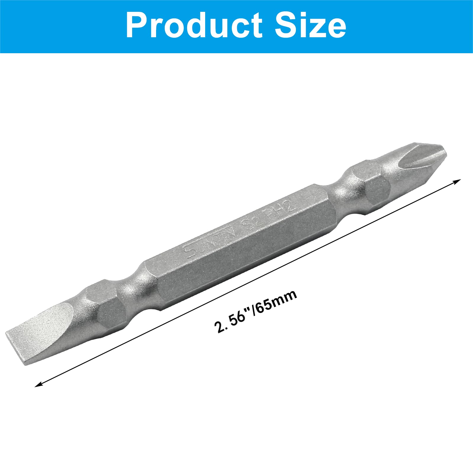 uvbws 2 Pcs Double Sided Bit Magnetic Double Ended Drill Bit PH2