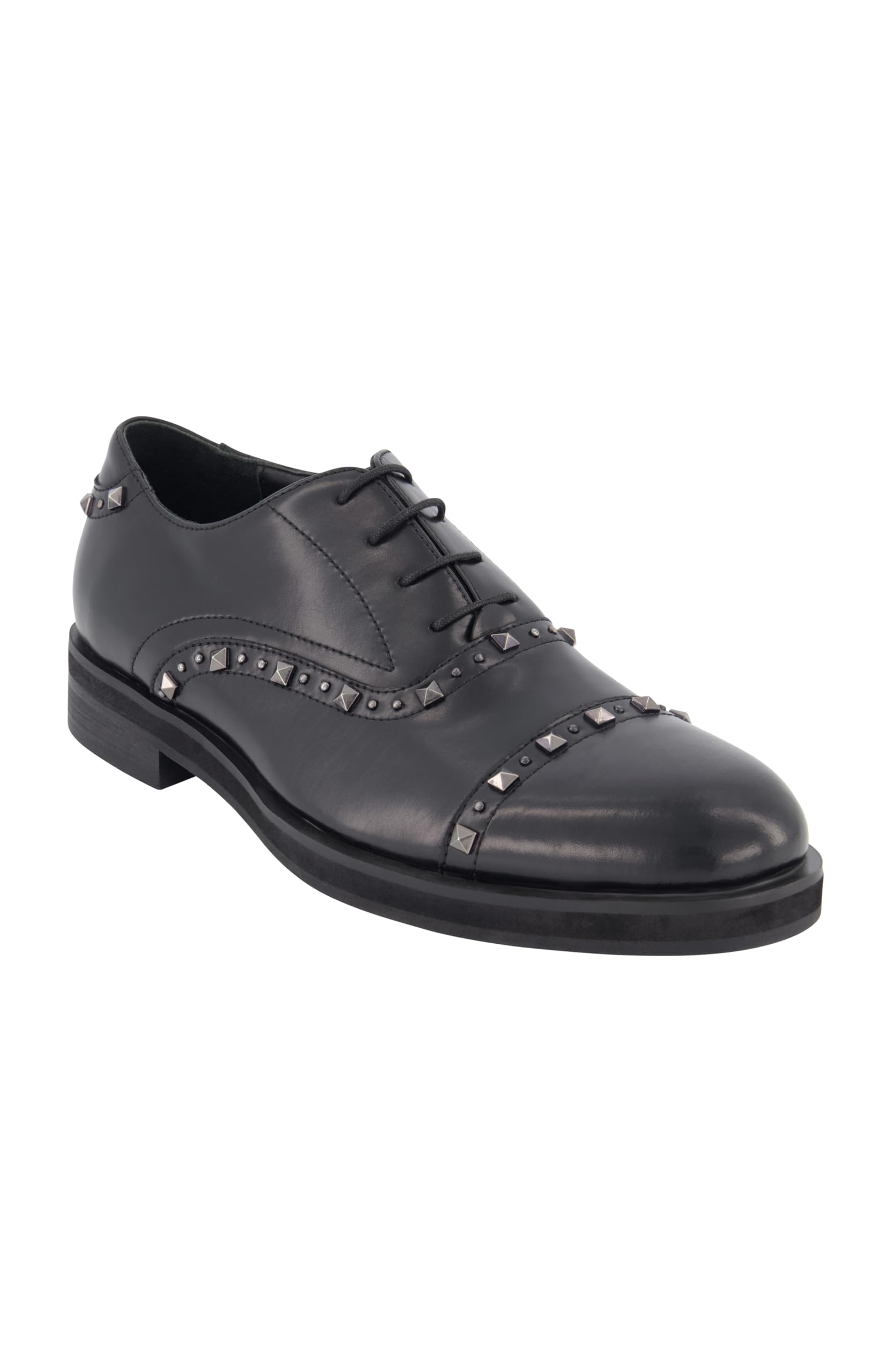 Karl Lagerfeld Paris Mens Studded Leather Oxfords Dress Shoe