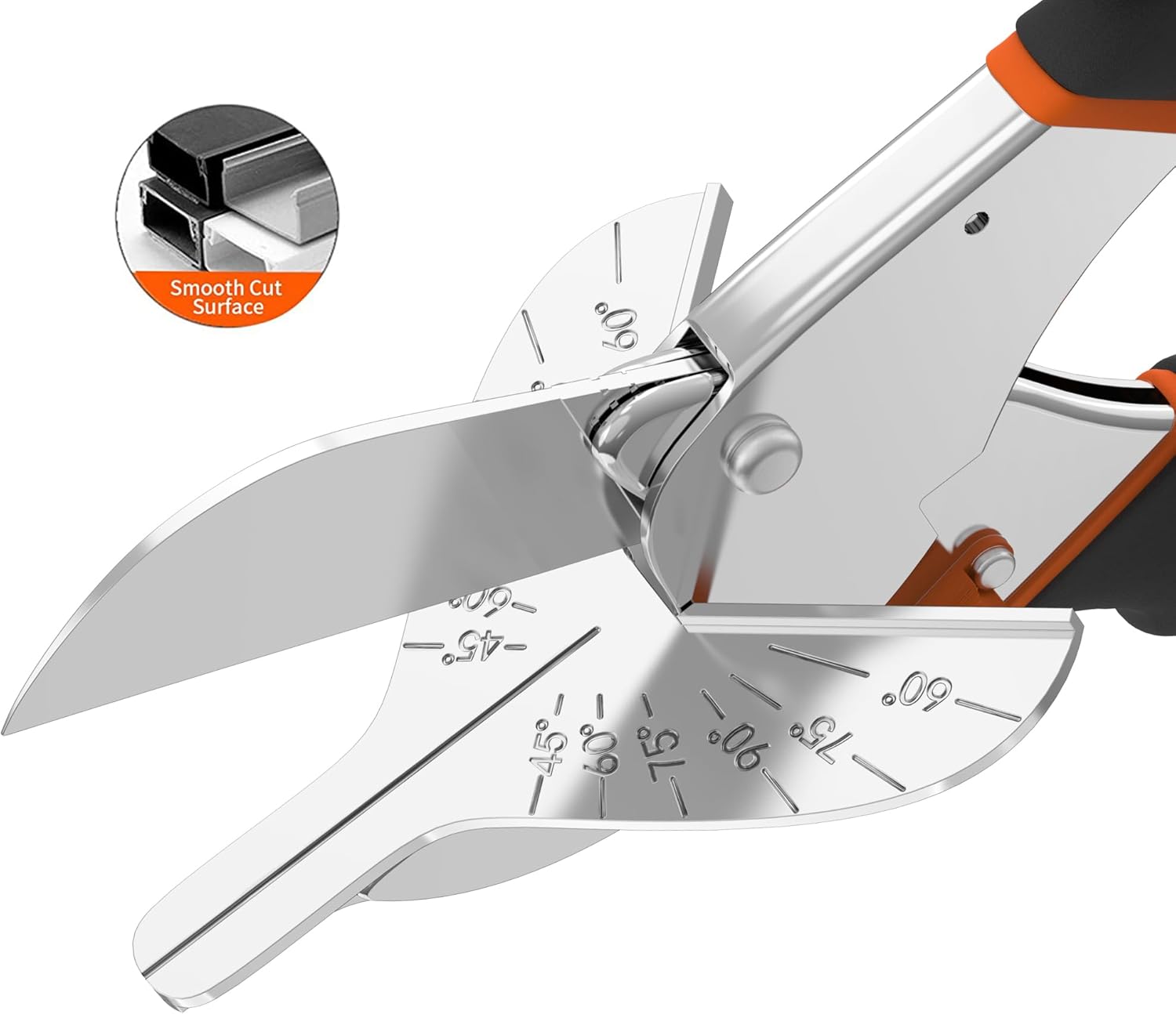 GARTOL Miter Shears, 45°-135° Adjustable Multi-Angle Cutter for Molding, Trim & Quarter Round – Precision Hand Tool for PVC & Soft Wood – Includes 2 Replacement Blades