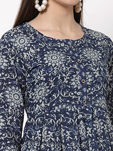 Image of KBZ Women's Cotton Printed Regular Flared Top