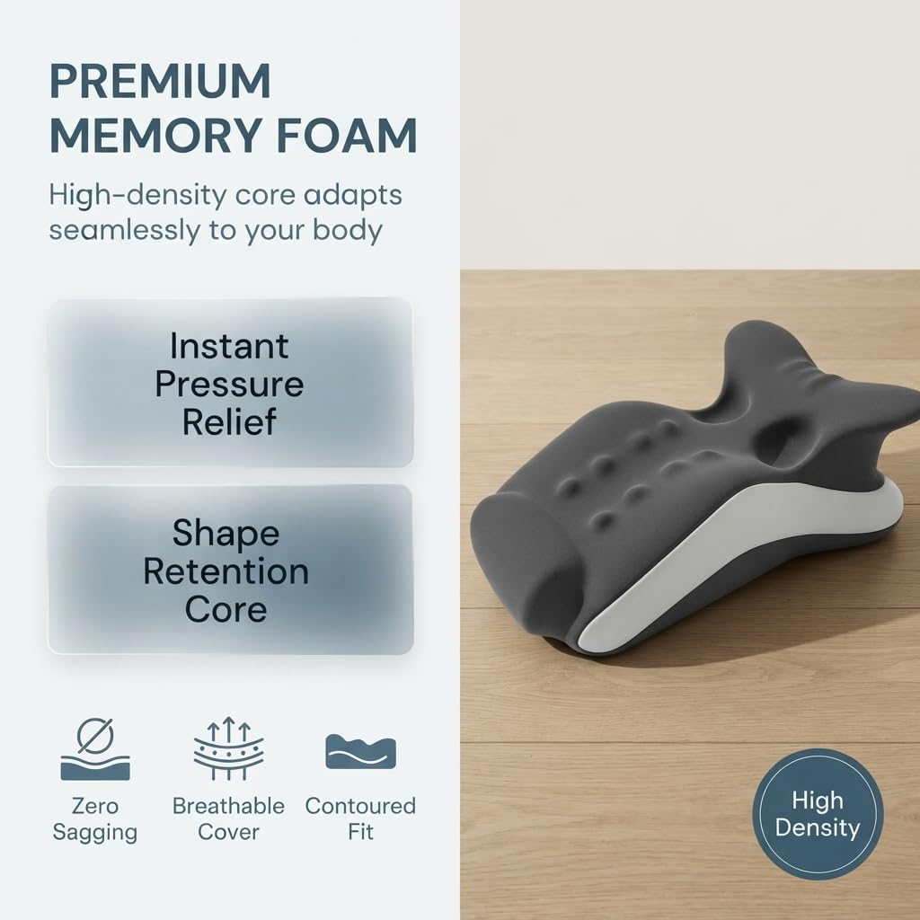 Memory Foam Intimacy Wedge, Ergonomic Pillow for Couples & Sitting (A)