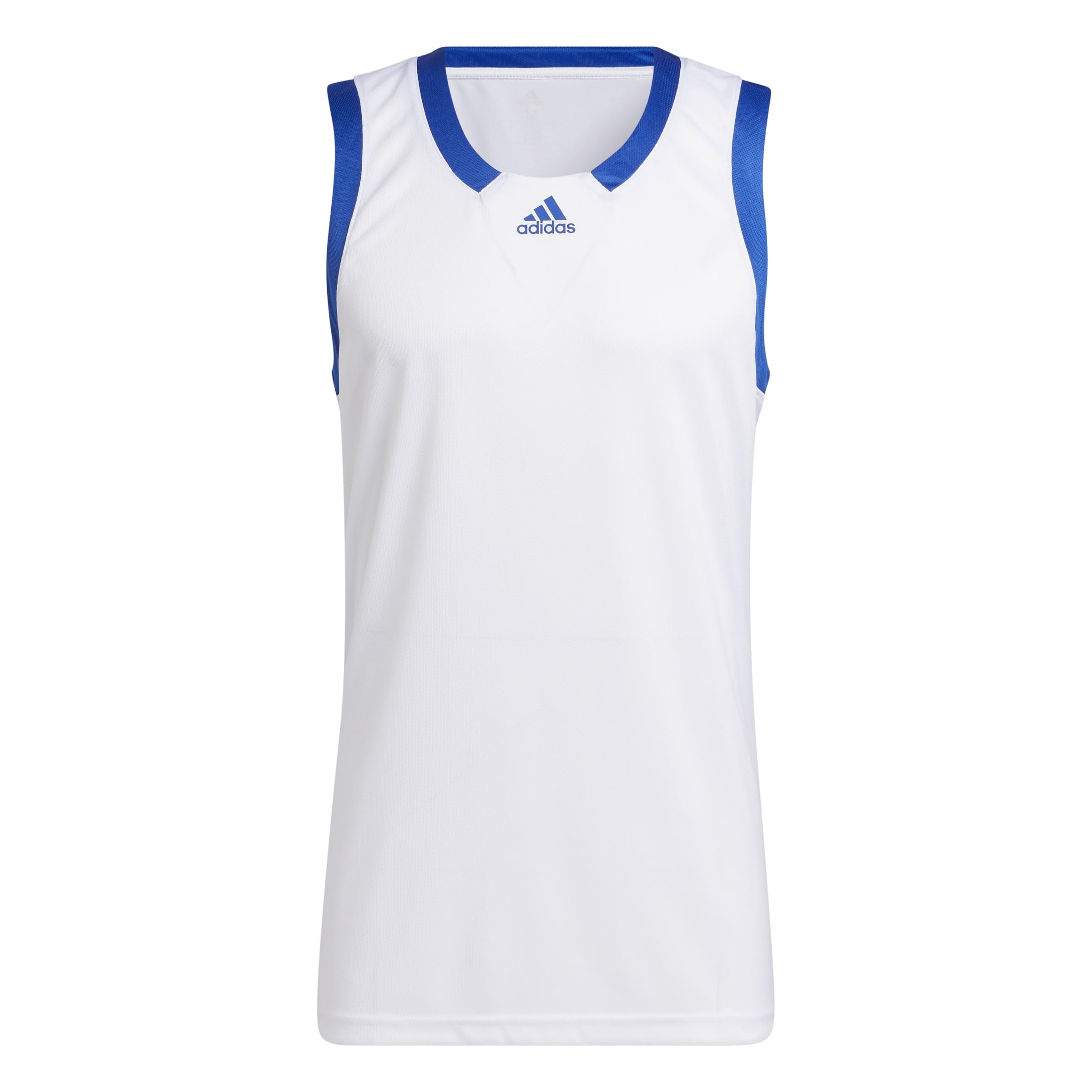 adidas Men's Basketball Icon Squad Jersey Aeroready, White/Team Royal Blue/Team Royal Blue, M Tall