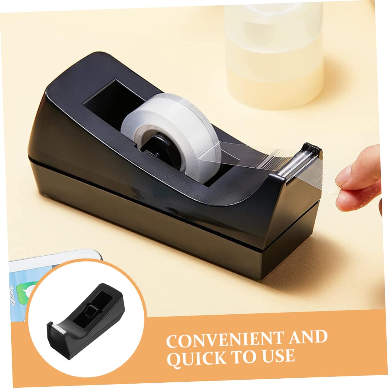 NUOBESTY Robusto Dispenser Per Nastro Adesivo Supporto Estetico Da Scrivania Per Un Rapido Accesso Al Nastro in Ufficio E A Casa