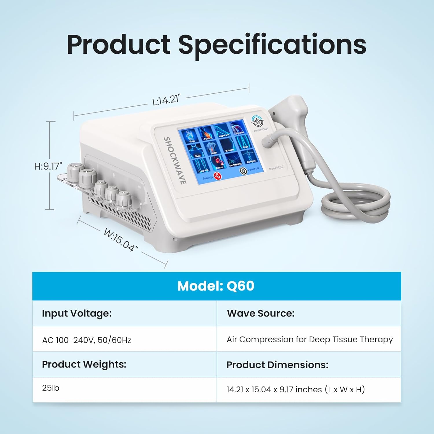 2026 Shockwave Therapy Machine Professional ESWT, Efficient Pain Relief for Joint and Muscle, Shockwave Therapy for Back and Shoulder, Effective for Golfer's Elbow, Rotator Cuff Pain