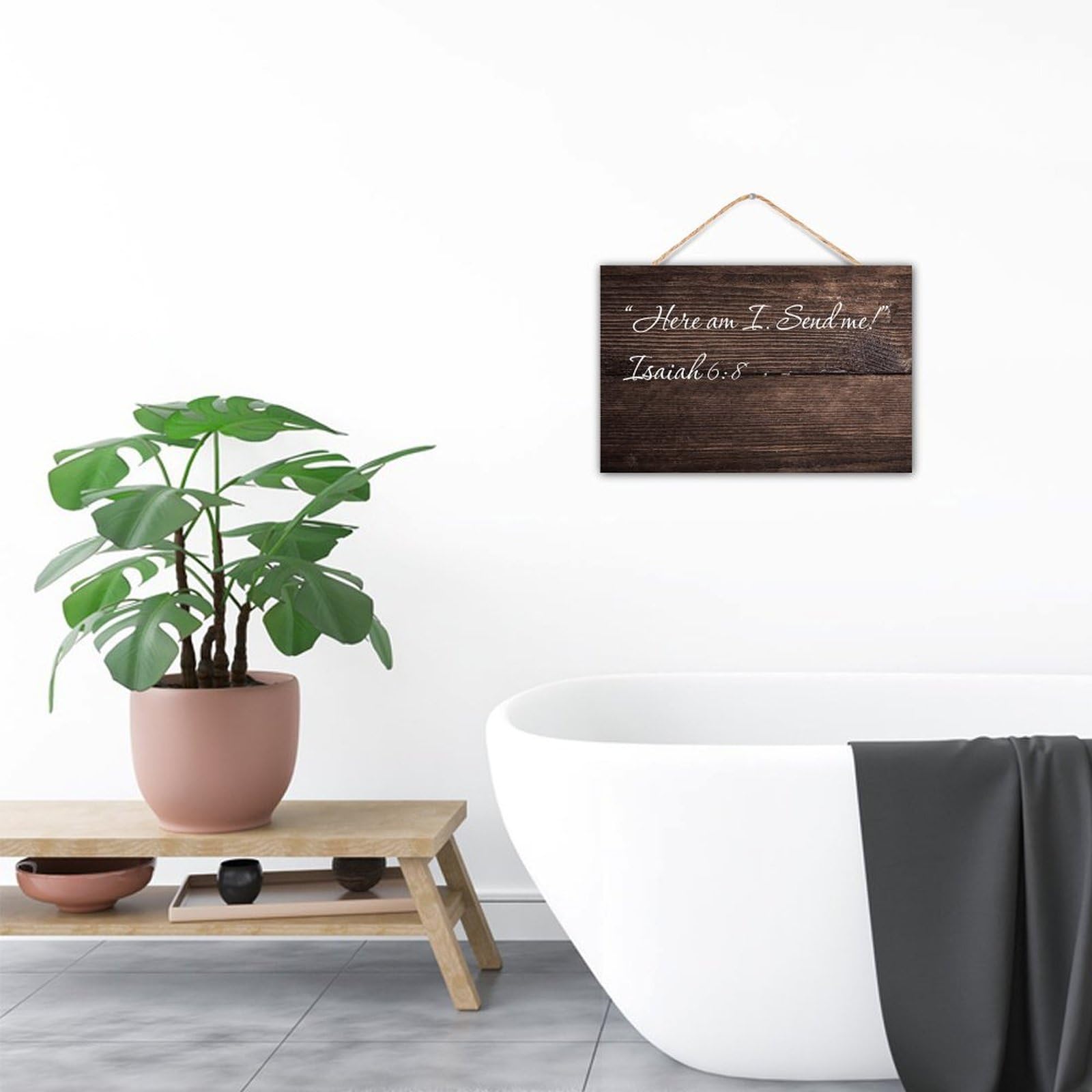 Isaías 6:8 - Cartel De Versículo Bíblico | Set De 2 Decoraciones Para Pared Modernas | Regalo Cristiano Para El Hogar