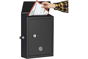 Weatherproof Wall-Mounted Mailbox with Combo Lock and Key Access