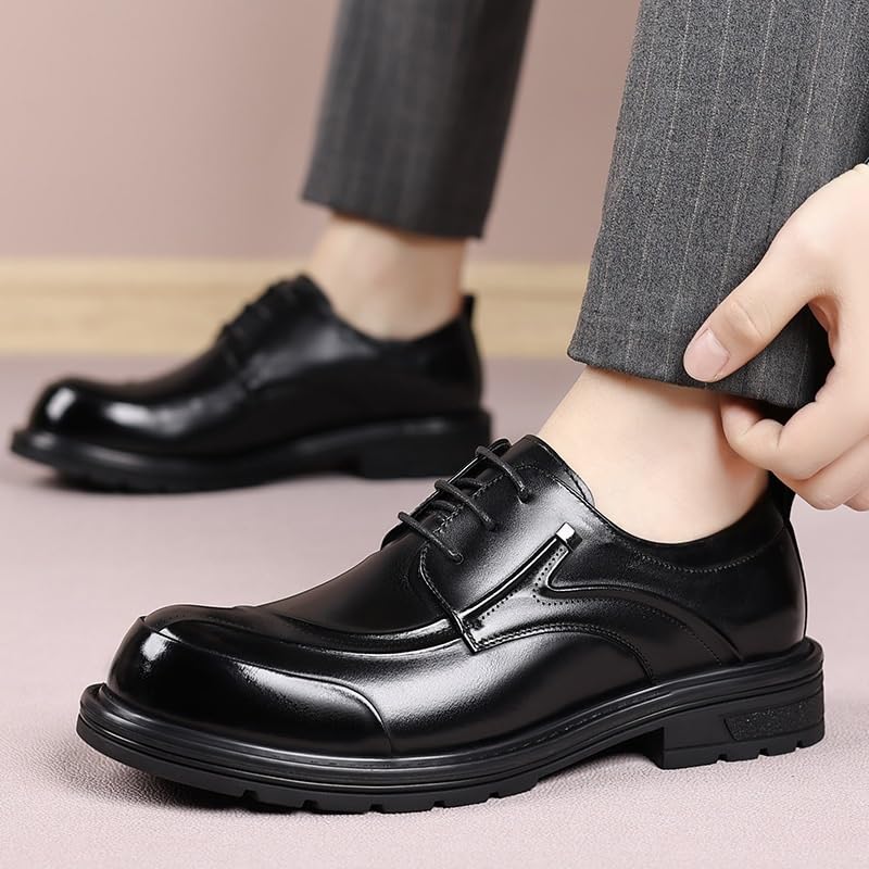 Mens Dress Shoes Oxford Lace-up Genuine Leather Low Comfortable Soft Mens Oxford2