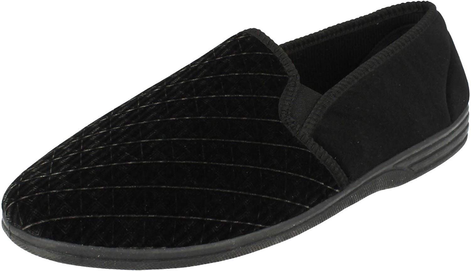 Zedzzz KEVIN Mens Textile Basic Slippers Brown