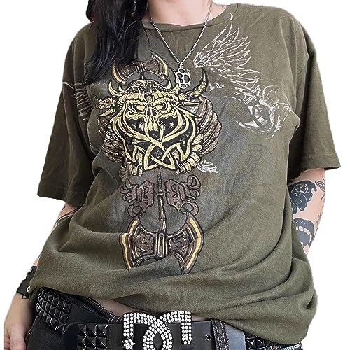 トップス Y2K fairy grunge scull border T-shirt トップス Y2K fairy grunge scull border T-shirt Amazon.com