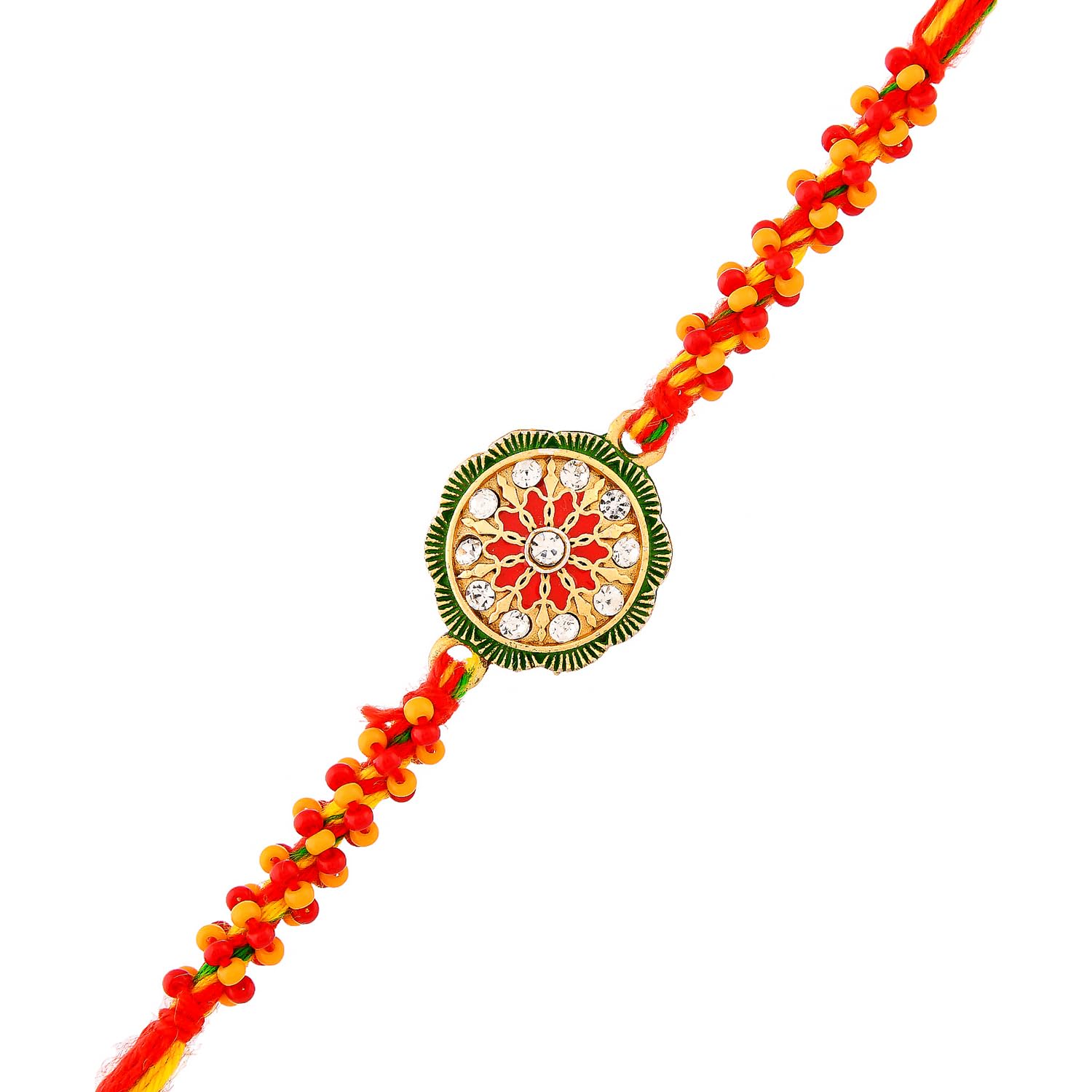 VOYLLA Orange Enamelled And Beaded Mens Rakhi|Rakhi For Brother|Pack Of 1|Rakhi Special| (B0D5LQB67Z) Amazon Price History, Amazon Price Tracker