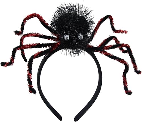 Soochat Diadema de araña de Halloween, aro de pelo de araña para accesorio de disfraz de Halloween