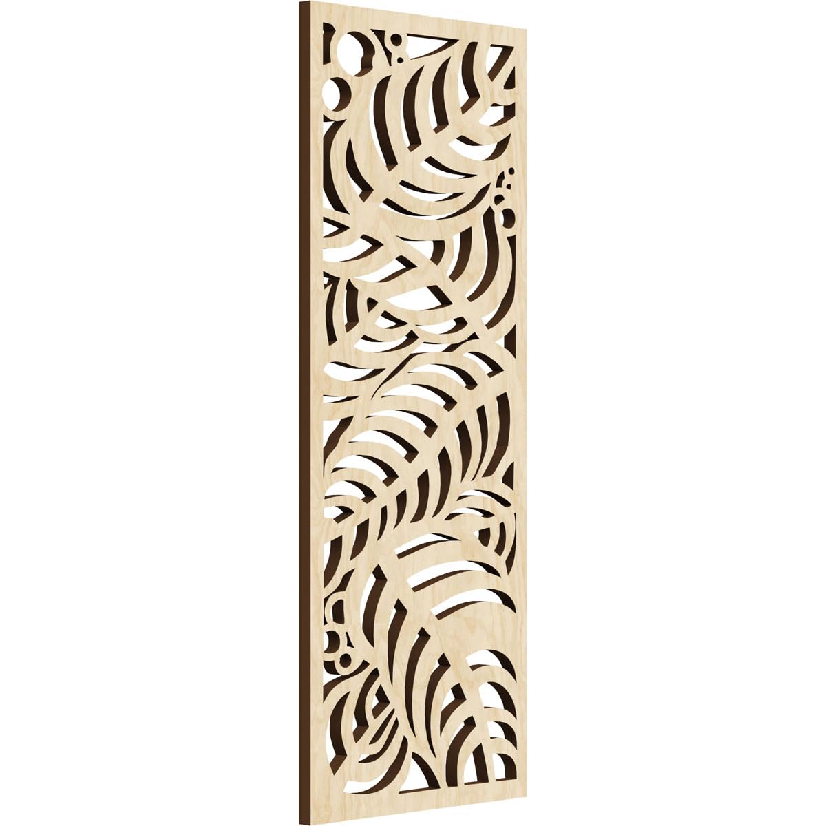 Mills Decorative Pierced Fretwork Wood Wall Panels, 9 3/8"W x 24 3/8"H x 3/8"T, Birch
