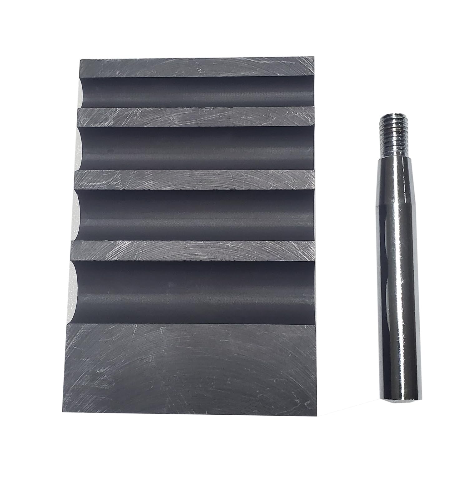 OTOOLWORLD Semicylinder Graphite Glassblowing Casting Hemispherical Mold Casting Ingot Mold Graphite Mold Lamp Working Graphite Mold - Image 2