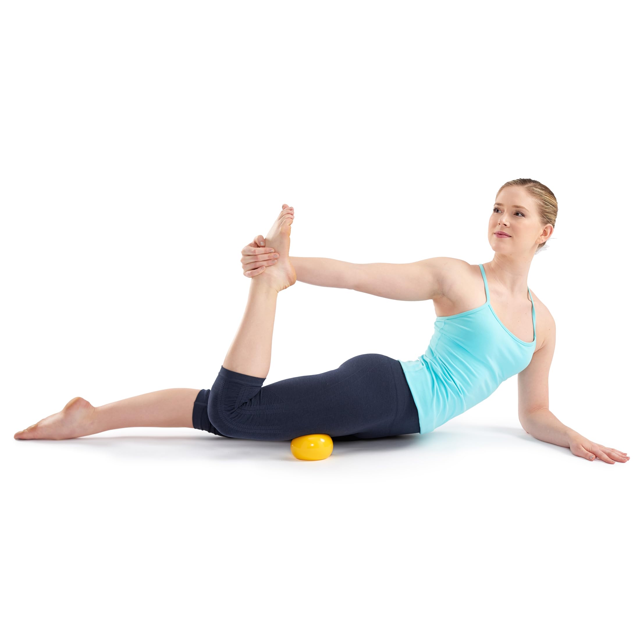 OPTP Franklin Method piłka do masażu powięzi, żółta wypełniona wodą, 10 cm, do łagodzenia napięcia i łagodzenia mięśni, piłka uwalniająca mięśniowo-powięziowa i środek łagodzący punkt nacisku
