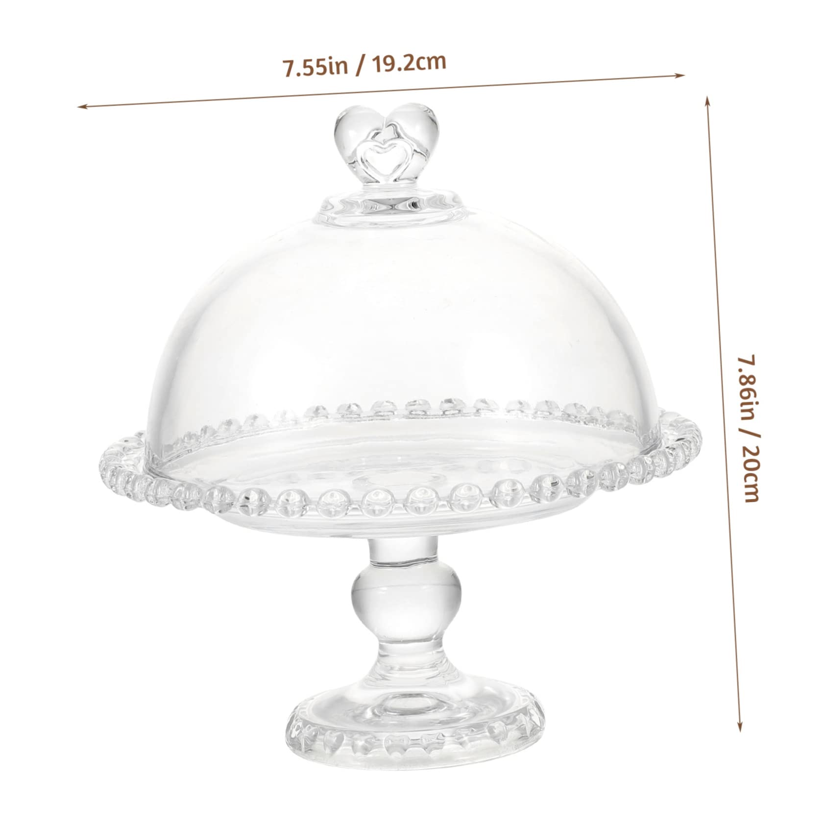 Kuchenkuppel aus Glas, 1 Satz, Transparente Dessertabdeckung mit Griff