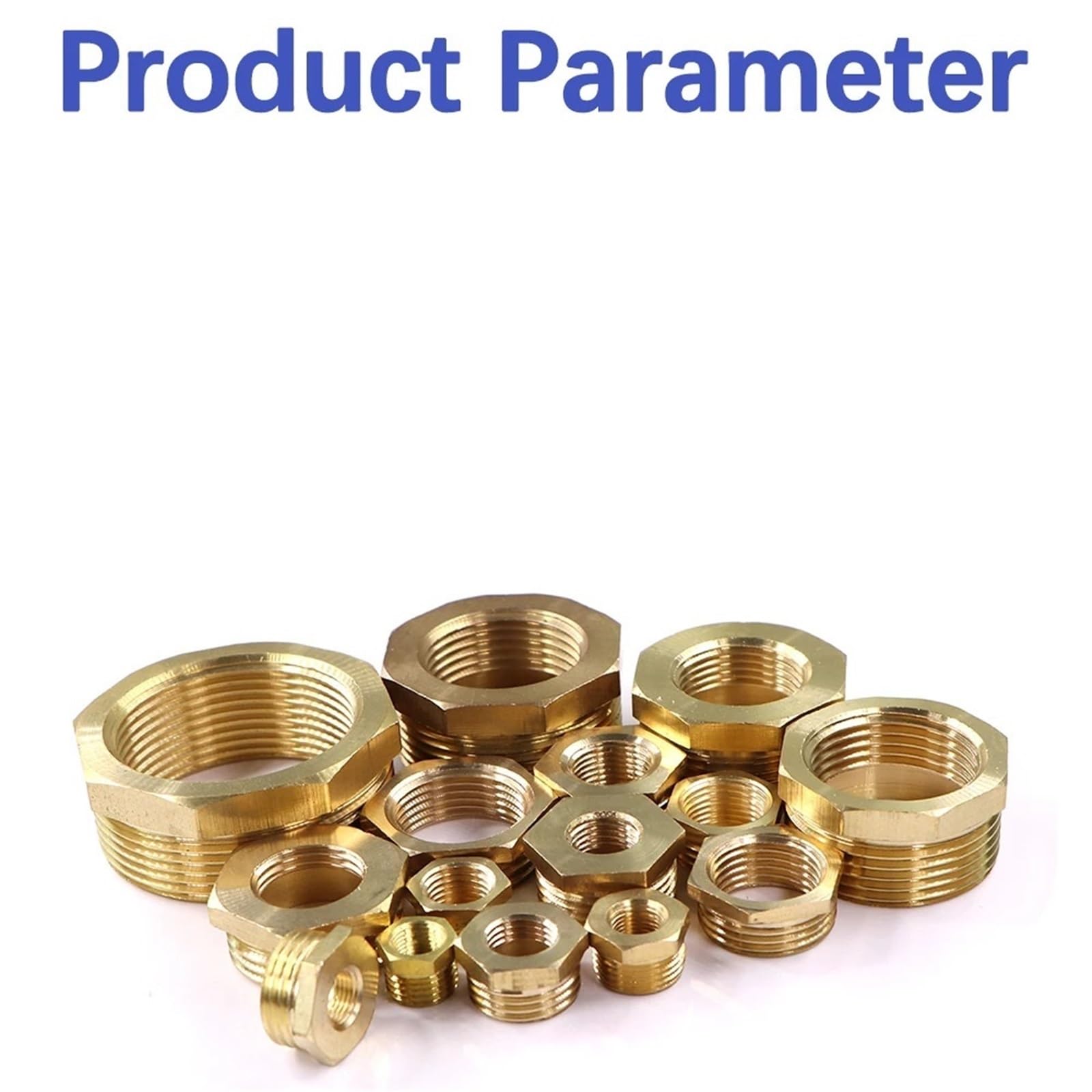 3PCS 1/8 "1/4" 3/8 "1/2" 3/4 "1" 1.5 "2" Raccordi for tubi in ottone Hex Tettarelle da biberon Adattatore BSP Maschio Femmina Filettatura Riducendo Boccola Esagonale Per Collegamento Tubo