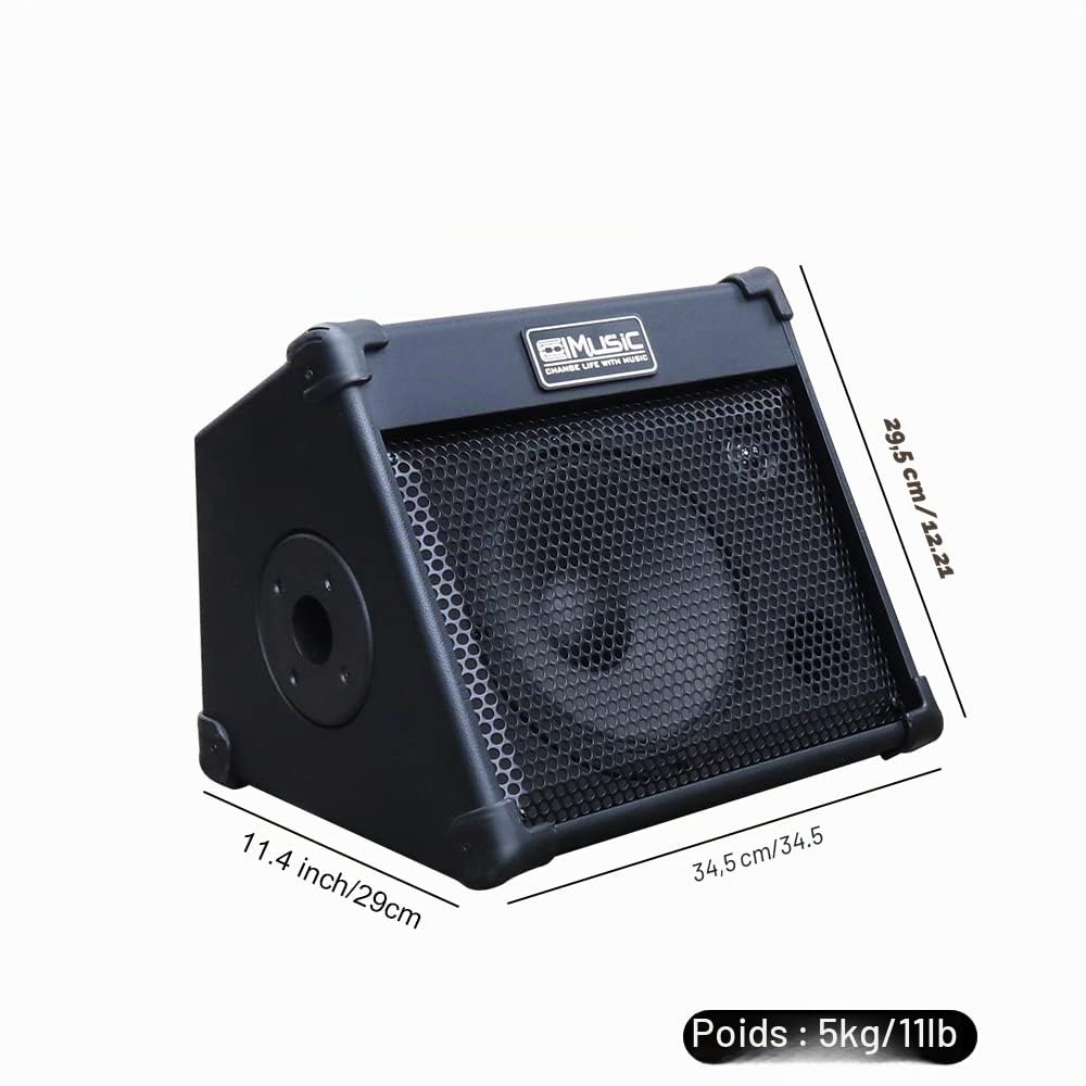 Coolmusic BP40 40W amplificateur de Guitare Acoustique Portable alimenté par Batterie, pour Les Artistes en déplacement, Bluetooth intégré