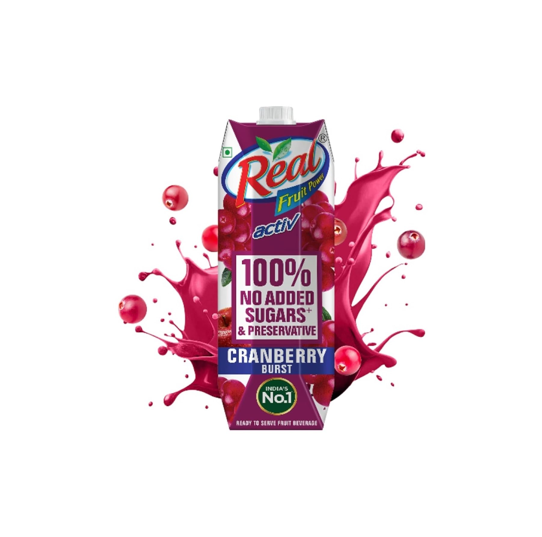 Real Activ Cranberry Juice 1L | No Added Sugar, Colors or Preservatives | Rich in Antioxidants & Minerals | Tangy & Refreshing Fruit Drink-picture-19