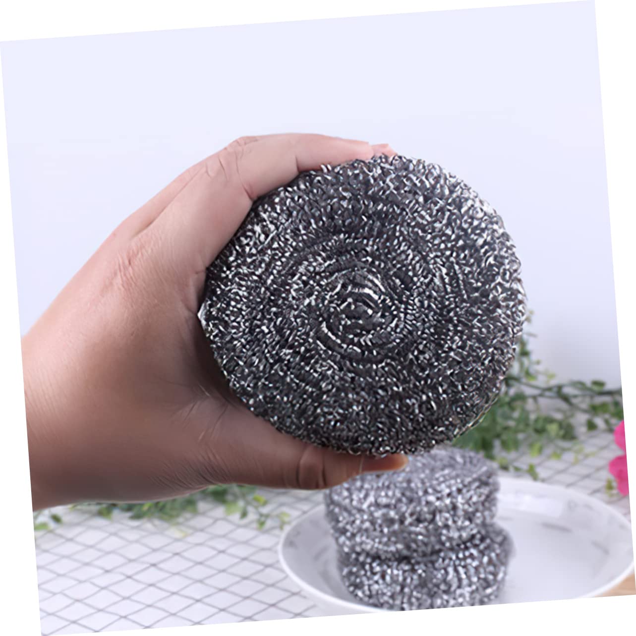 WOFASHPURET 20Pcs Stainless Steel Pot Cleaning Balls Heavy Duty Scouring Tools for Grease Removal Kitchen Durable Wire Brush Scrubbers for Pots Pans and Bakeware Cleaning