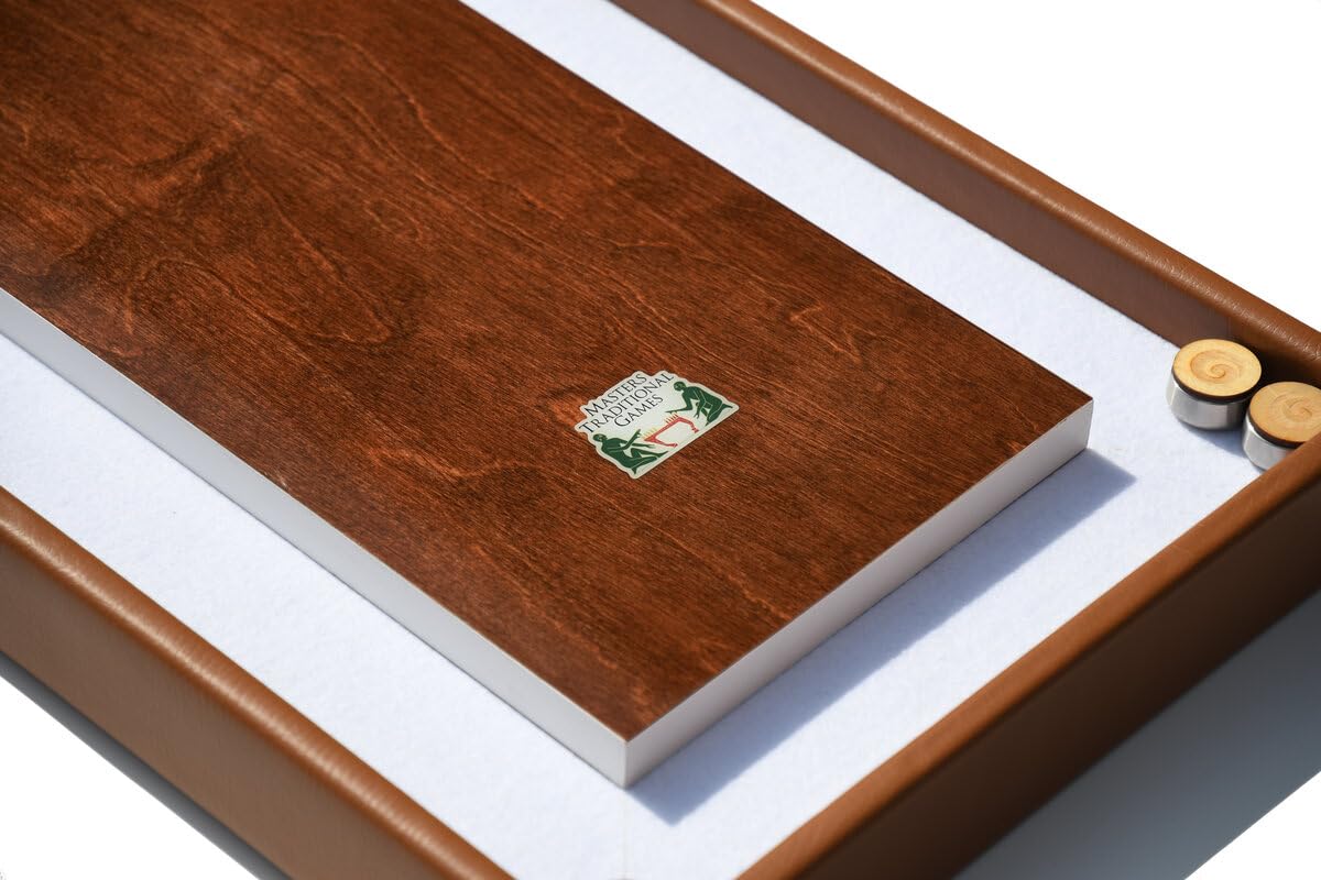 Masters Table Shuffleboard - Walnut with Cognac Rim