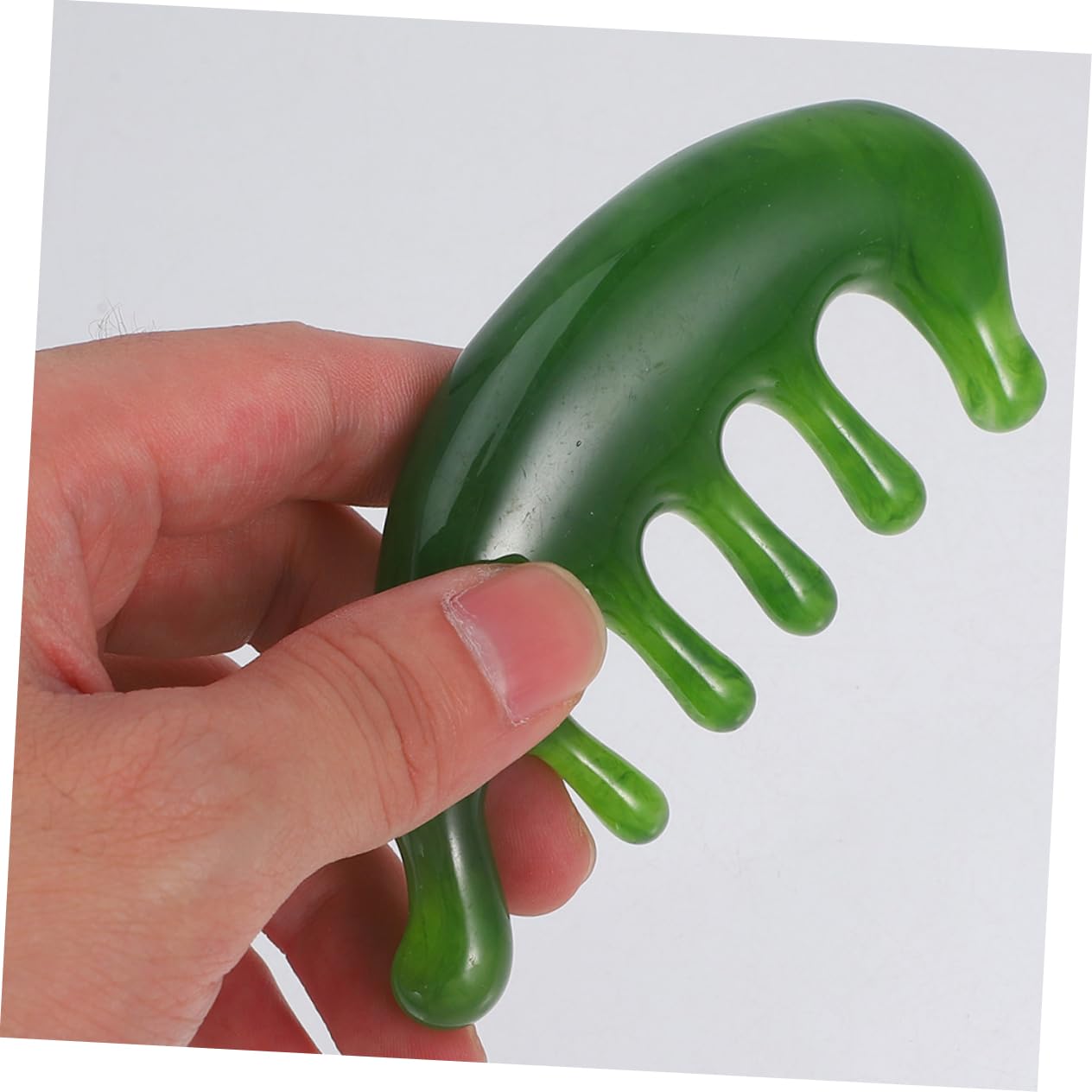 SHERCHPRY 5 Series Peine De Masaje Del Cuero Cabelludo Básico Peine De Masajes Para Piel De Cuidado Del Cabello De Acupuntura De Anchos Jade Verde 2 Piezas X 5