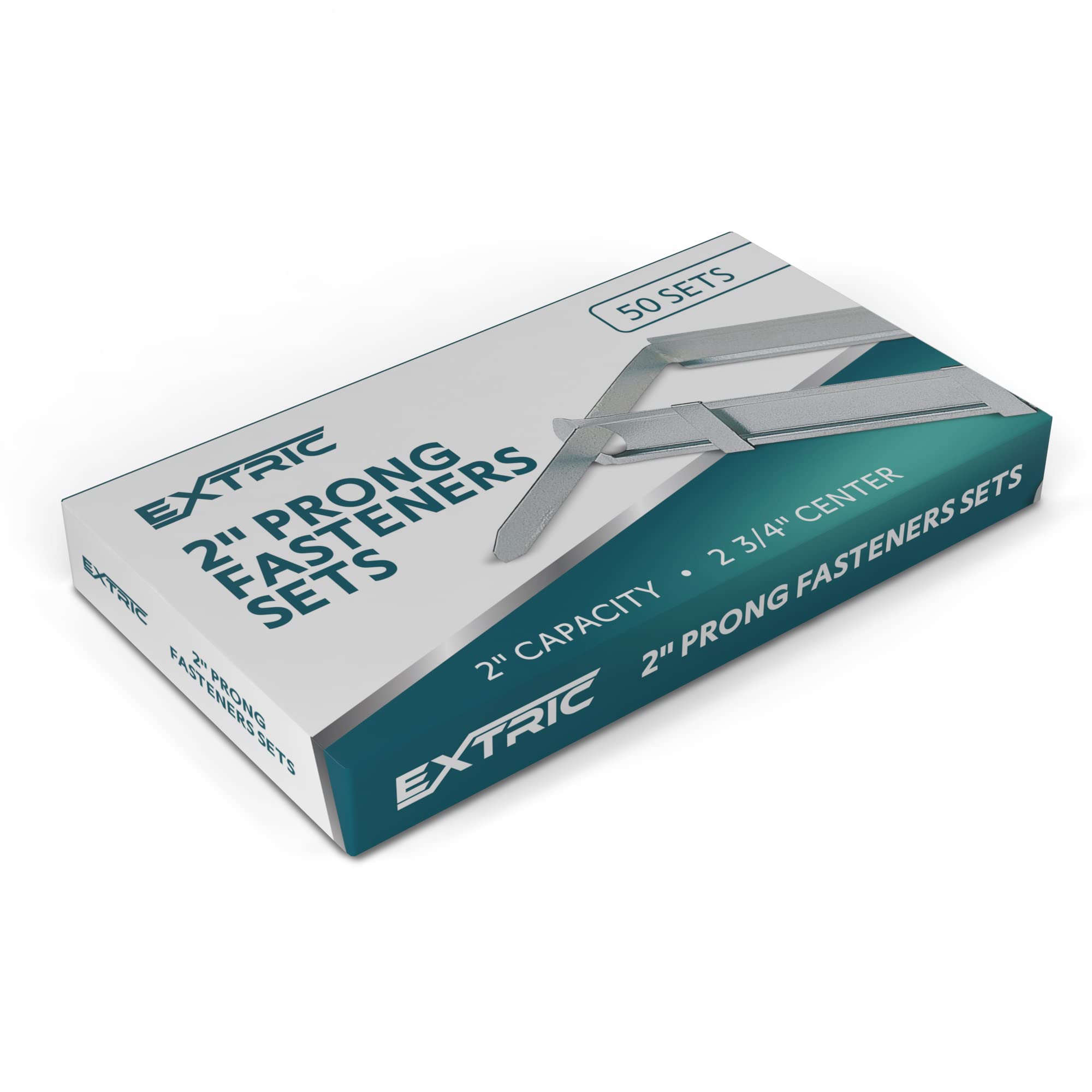 Prong Paper Fasteners, 2" Capacity Fasteners, 2.75" Base, 50 Complete Base Set Paper Fastener Prong Fasteners