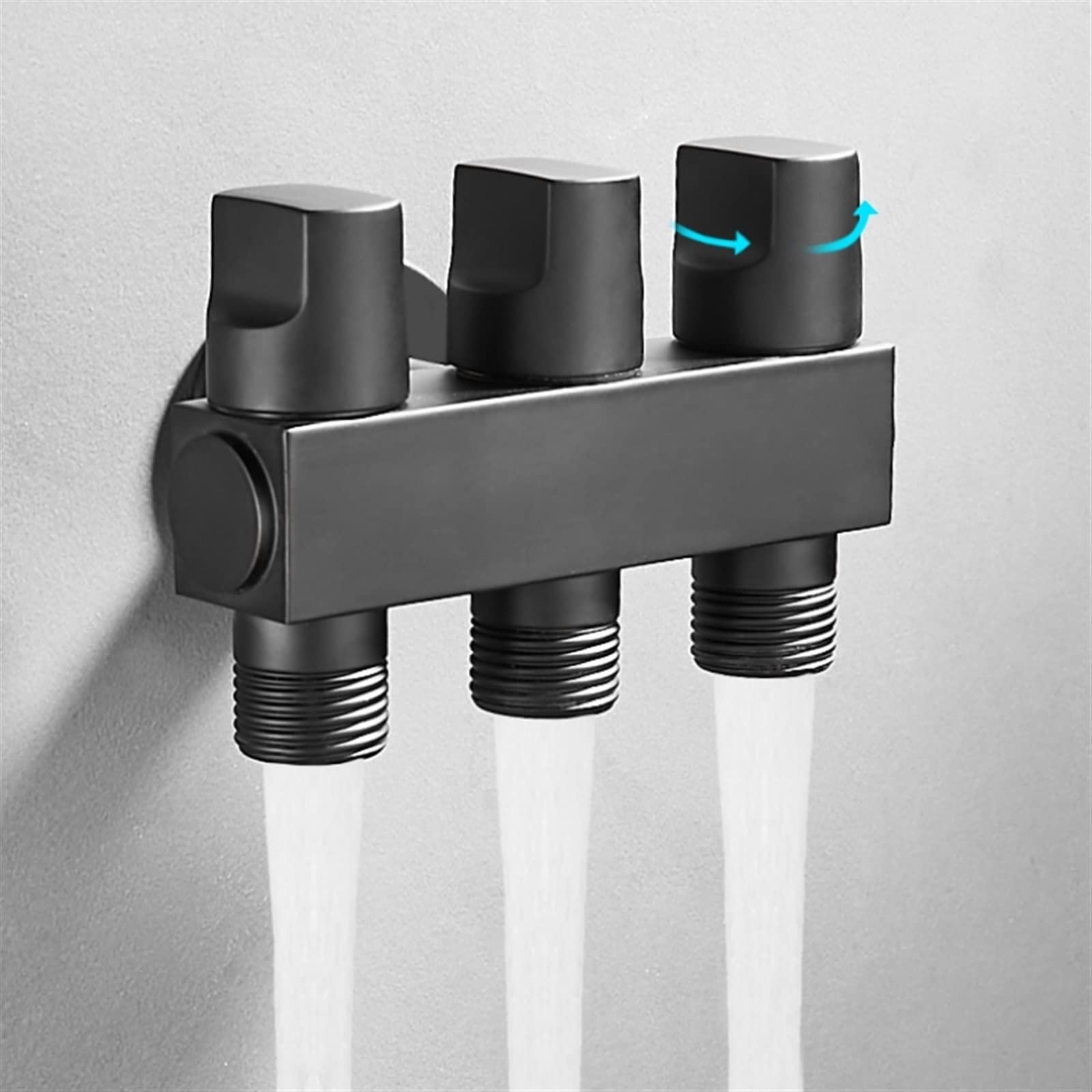 Valvola ad angolo One-in Three-out con interruttore indipendente Scaldabagno a tre vie Toilette Valvola multifunzione Tre controlli 1 Pz (Size : GB-with interface)