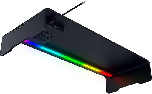Miniatura 9 de Soporte para Monitor Razer Chroma: Hub de 4 Puertos - USB A 3.2, USB C 3.2, HDMI 2.0 - Altura Ergonómica - Soporte de Aluminio Duradero que Soporta