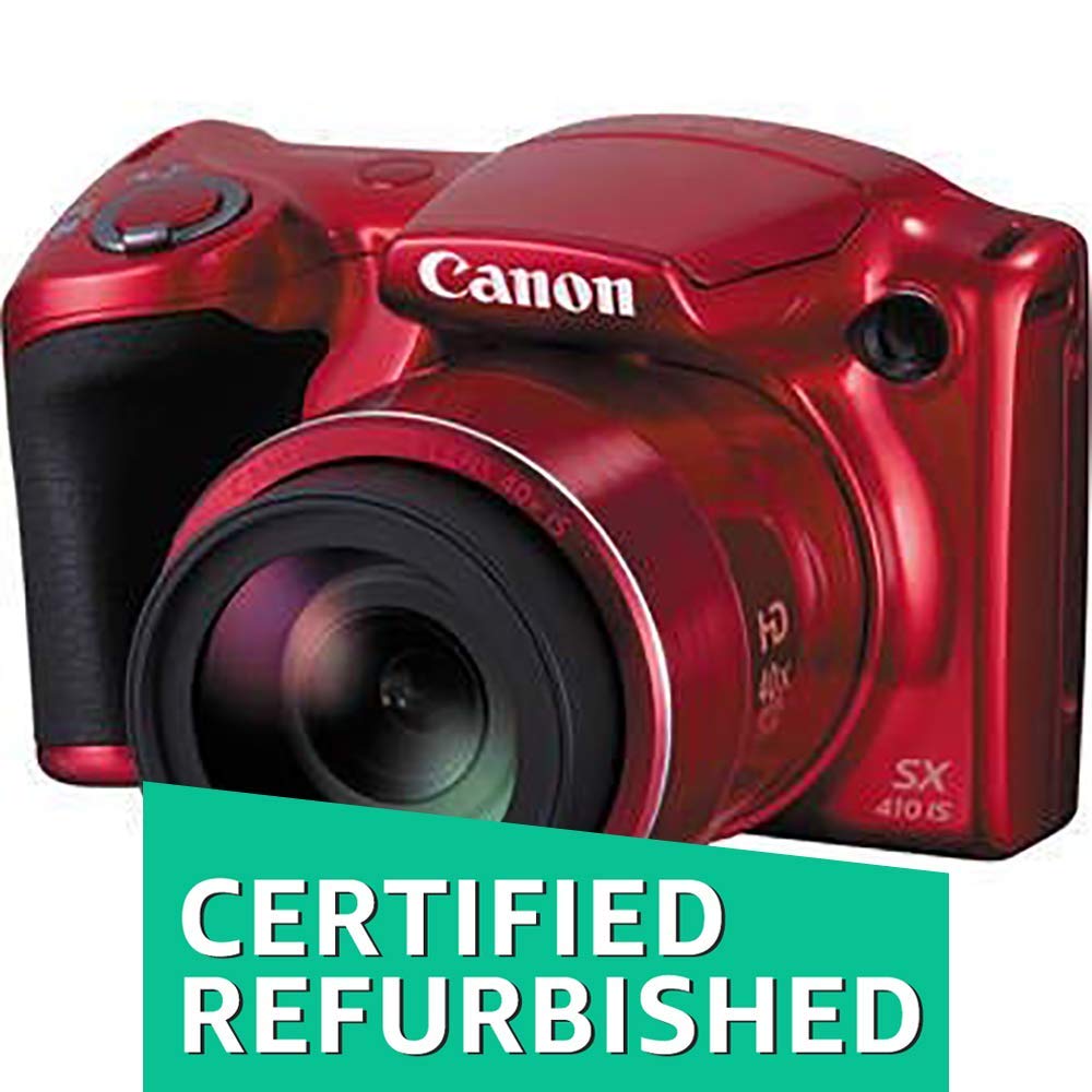 Buy (Renewed) Canon Powershot SX410 is 20MP Point and Shoot Camera (Red) with 40x Optical Zoom