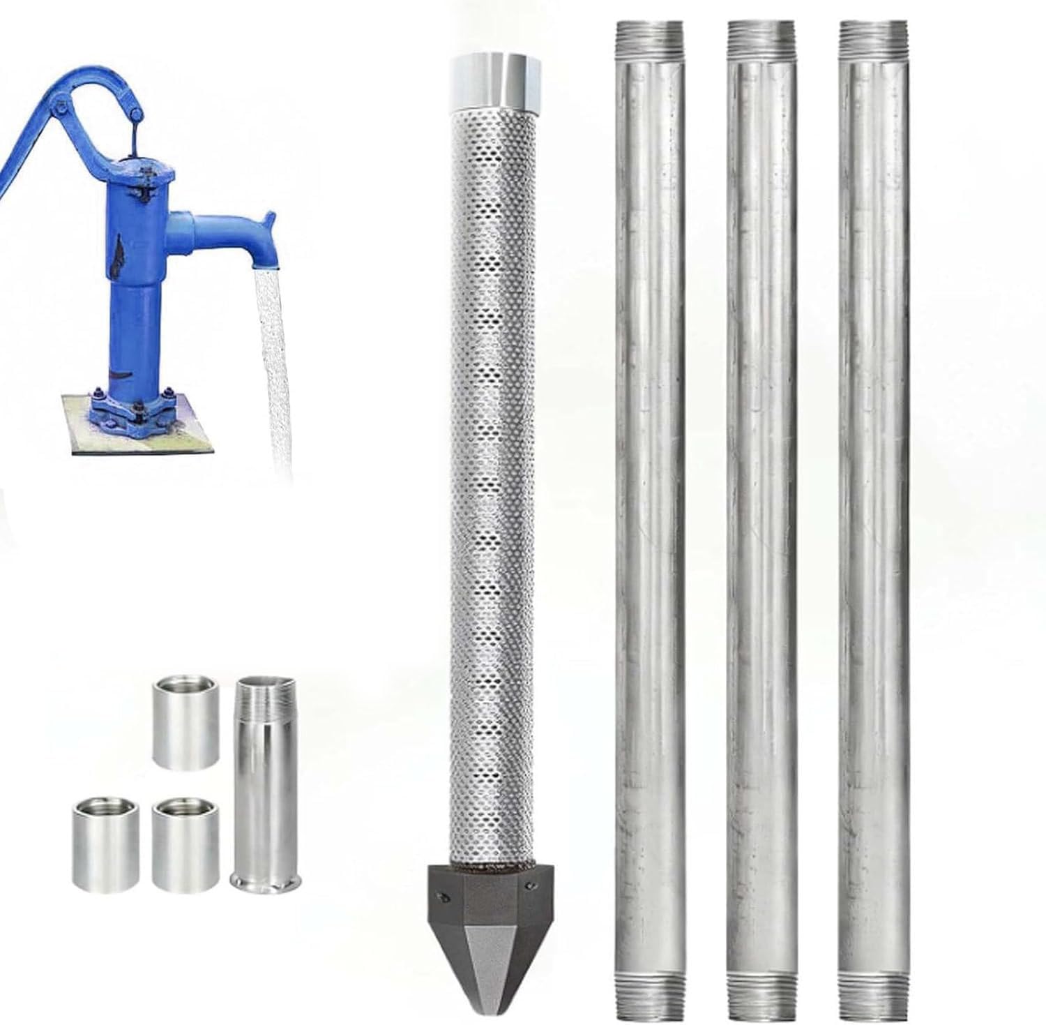 Pointe Filtrante En Acier Inoxydable 1,25 Po Avec Tamis Fine 60 Mesh 3+1kit