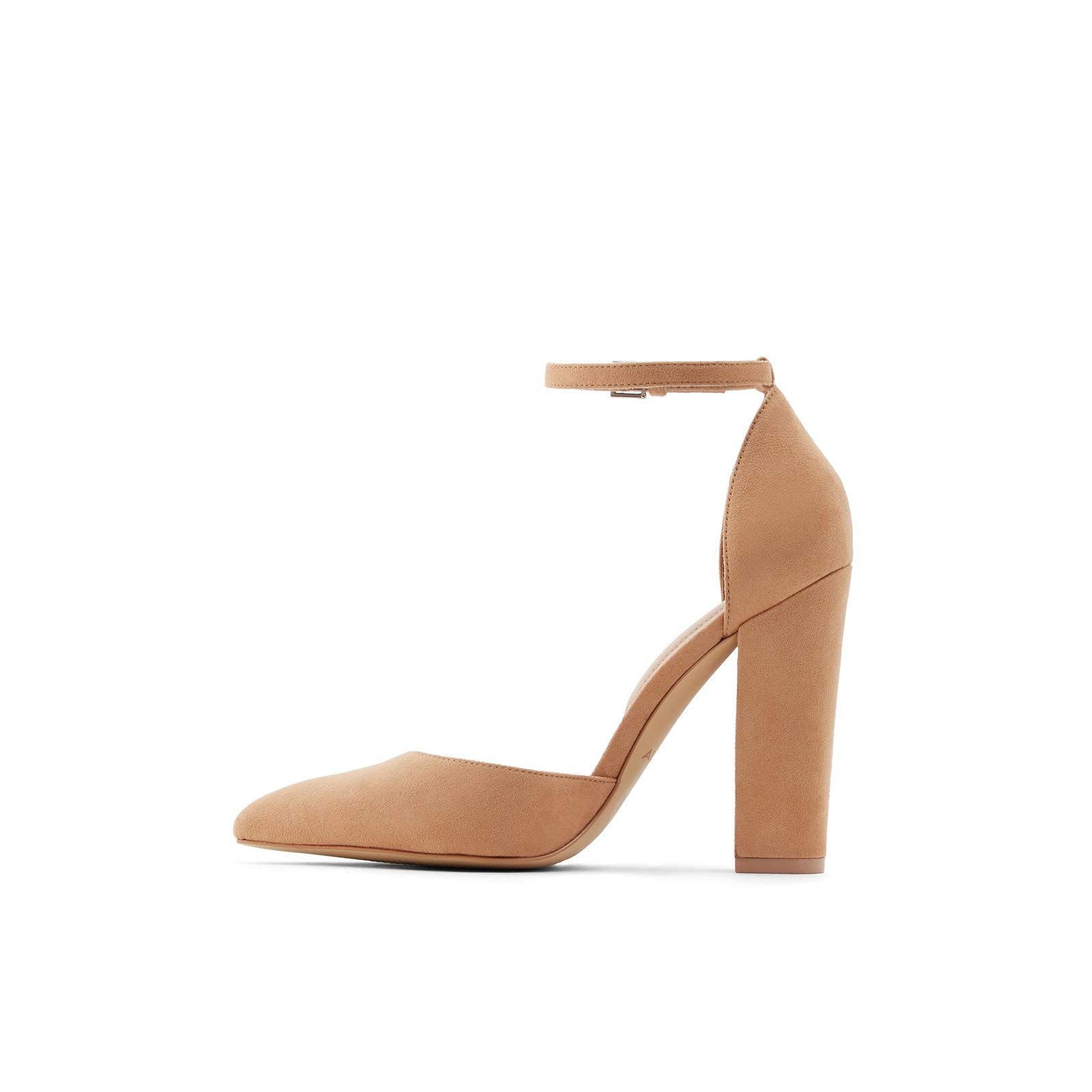 Womens Nicholes Block Heel Pumps Beige 11 Desertcart INDIA