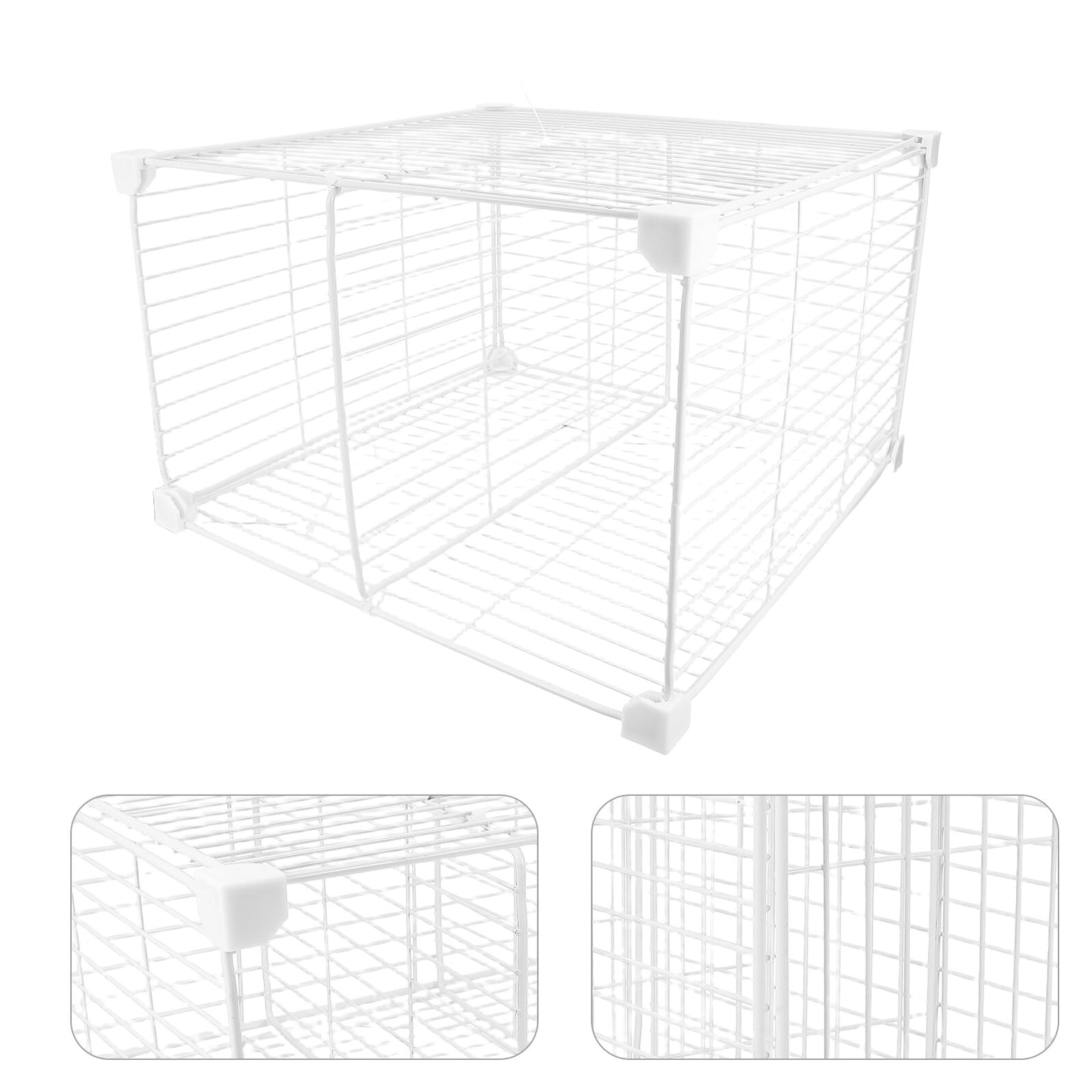 Gefriertruhen Organizer Metallkorb mit 2 Fächern Modularer Kühlschrank Aufbewahrungsbehälter Kältebeständige Trennwand für Gefrierschrank und Kühlschrank Platzsparender