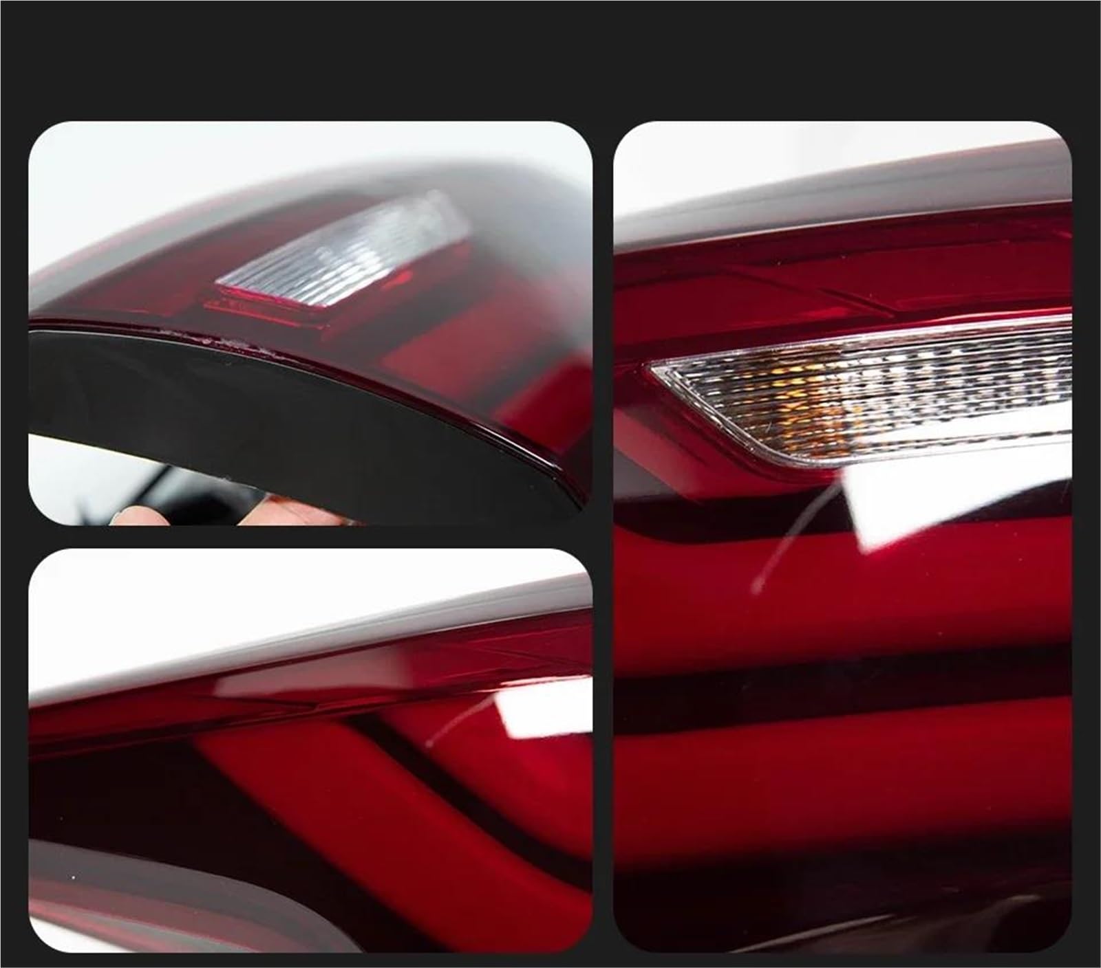 Genérico Fanal Trasero Luces Traseras Para Automóvil Para Ford Para Focus (2012-2014) Para Focus 3 Sedán Accesorios De Luz Trasera DRL Señal Freno Y Marcha Atrás Luz antiniebla trasera