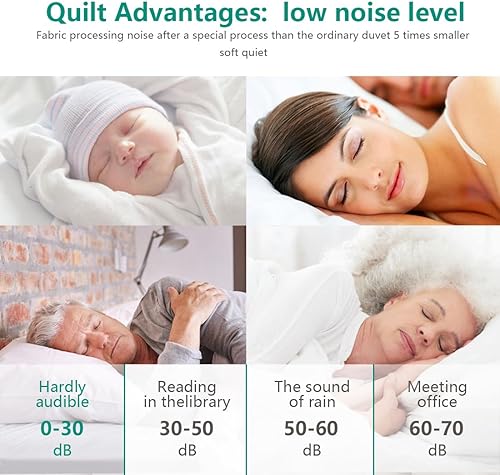 Miniatura 6 de Edredón de plumón suave y esponjoso tamaño individual para todas las estaciones, relleno de edredón blanco con diseño de cápsula espacial, 750 FP