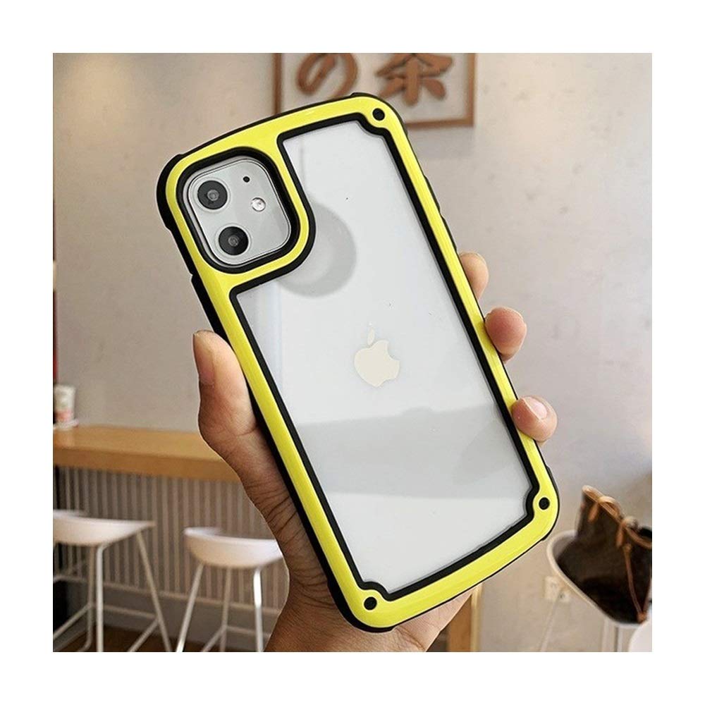 I Phone 11 Case I phone Case Armor Shock Absorption Anti Scratch Kickstand Design Case For i Phone7 I phone 8 (Color : Yellow, Size : For iPhone 11)