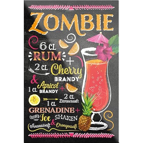 schilderkreis24 Zombie Cocktail Recipe Magnet Cover