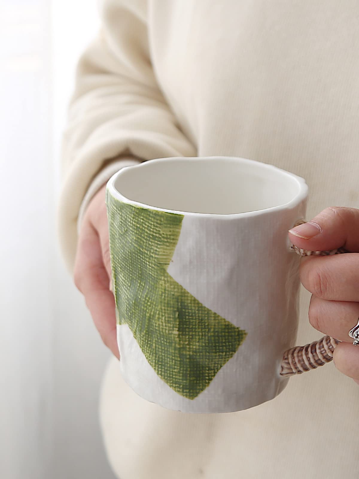 Tazza da caffè in ceramica artigianale Tazza da tè verde Tazza da caffè in ceramica Tazza Regalo per ufficio e casa