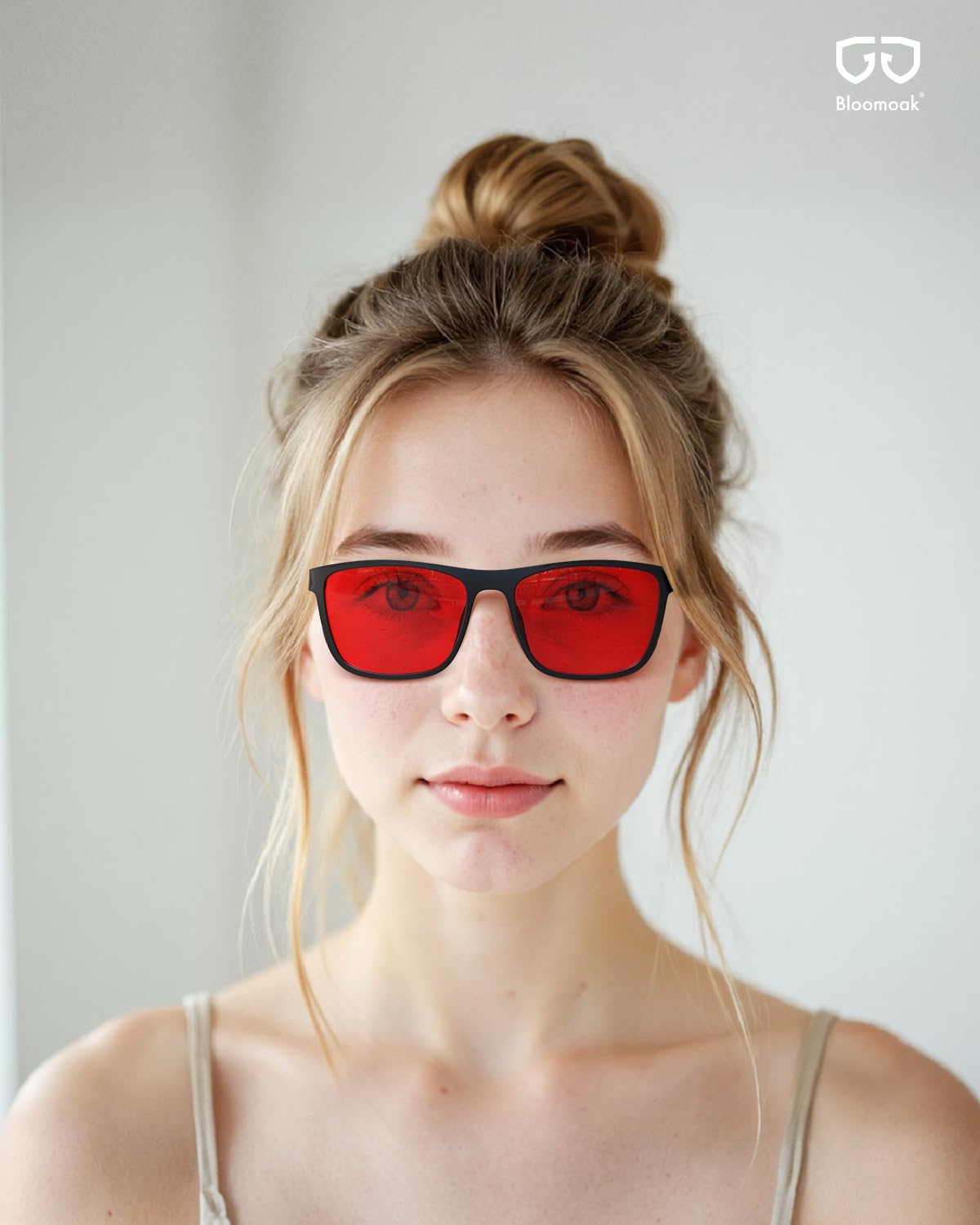 Bloomoak 100% Red Lens Blue Green Light Blocking Glasses- Dual AR Coatings Sleep Glasses Before Bed - Anti Glare, Fatigue - Image 6