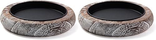 Vista 7 de Portavelas de madera, decoración de granja, bandeja de velas de pilar de madera para centro de mesa, bandeja decorativa pequeña, elevador redondo