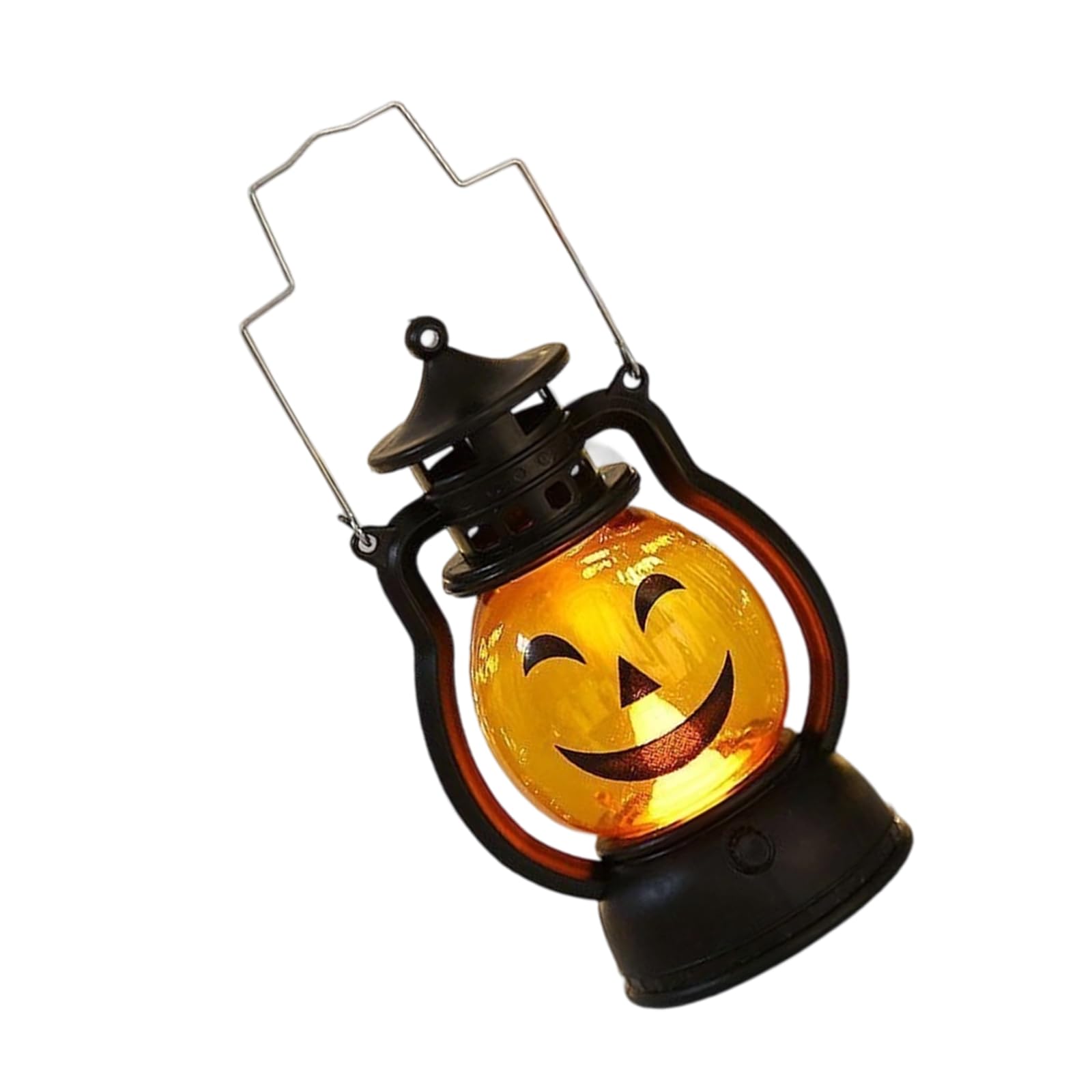 Kalttoy Portable Halloweens Pumpkin Nightlight Craft Battery Operated Warm LED Light for Themed Decorations Pumpkin Lamp