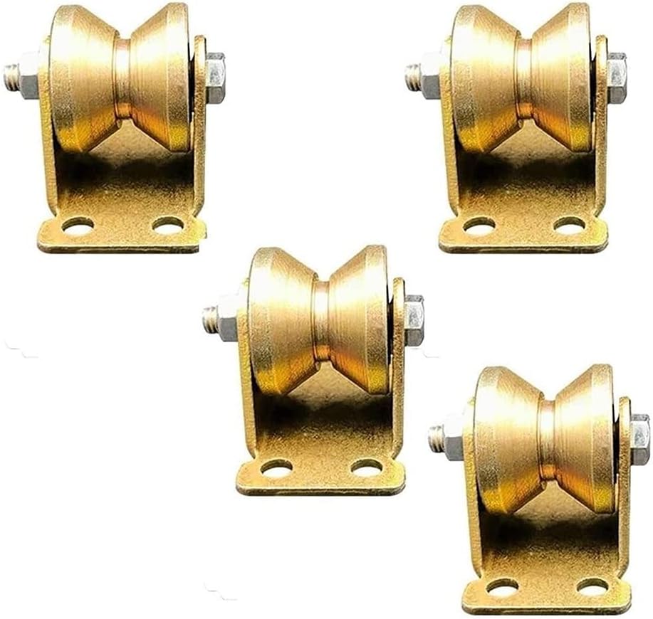 Pulley Track Wheel U-shaped Bearing Groove Wheel Push-pull Door Angle Iron Small Wheel Heavy-duty Guide Wheel Directional Pulley (Size : D)