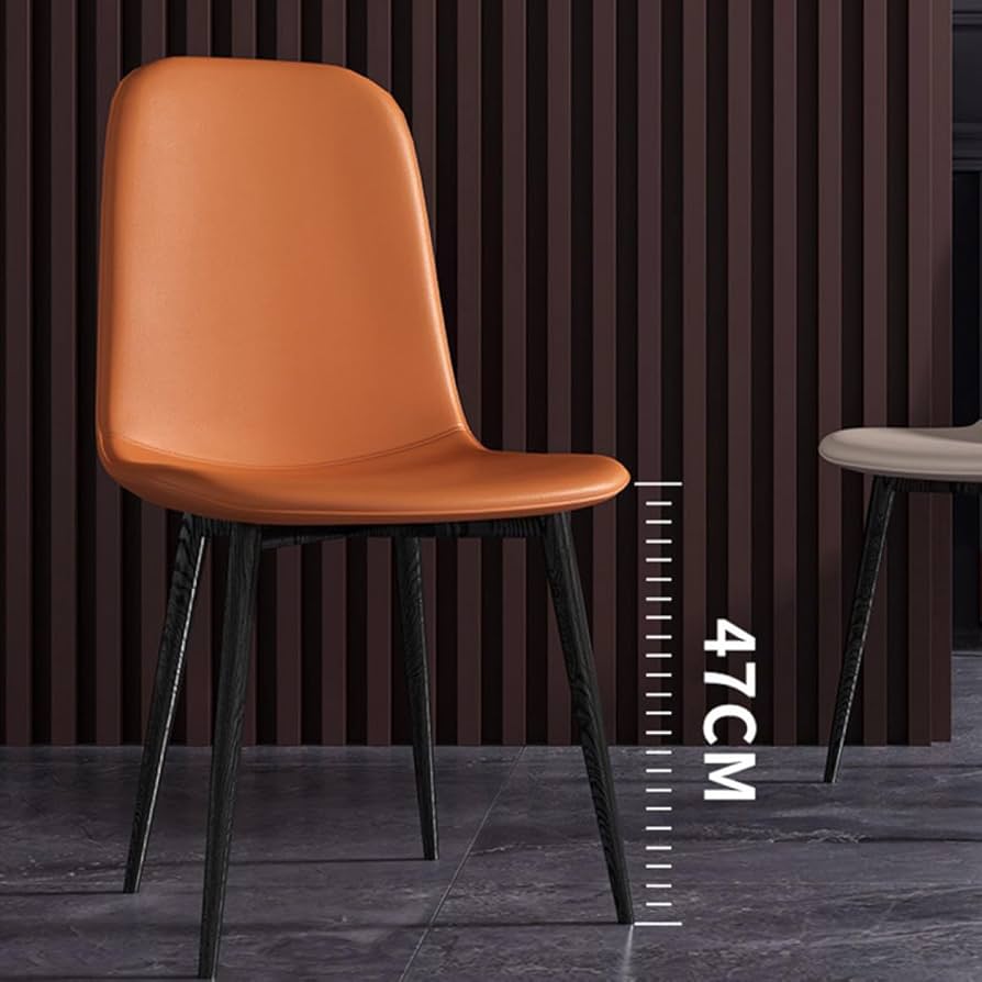 Amazon｜YJFFQ ヴィンテージ レザー調 01オレンジ ダイニングチェア