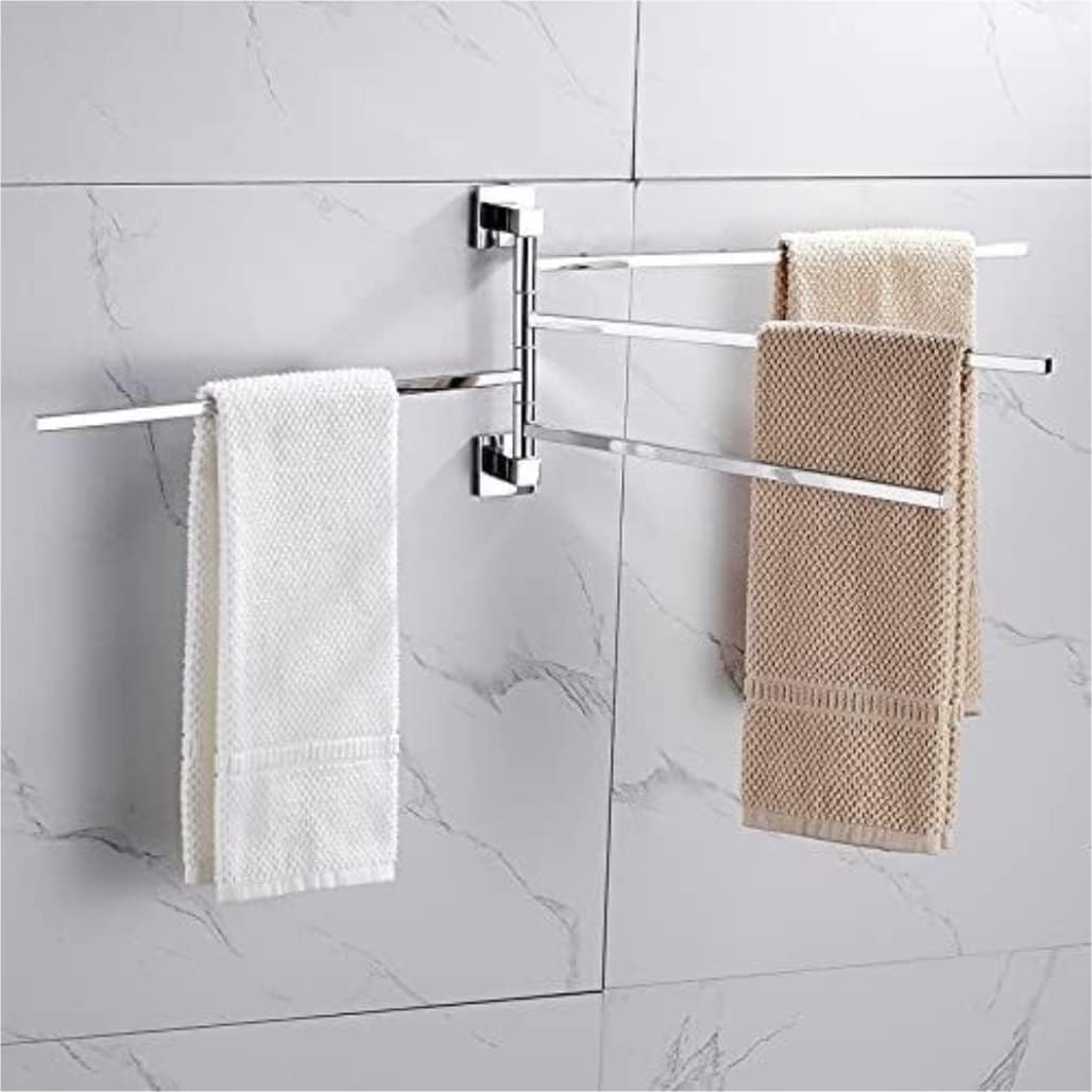 Towel Bar Towel Rack Towel Towel Rail Swivel Towel Bars Hanger Towel Rack Wall Mounted Rotatable Bathroom Accessories Towel Towel Shelf Towel Rail/a/40 * 22Cm