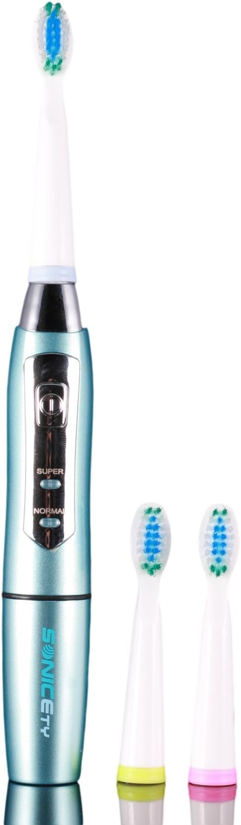 SONICETY Electric Toothbrush HI-910 Sky Blue (Value Pack Includes 3 Brushheads)