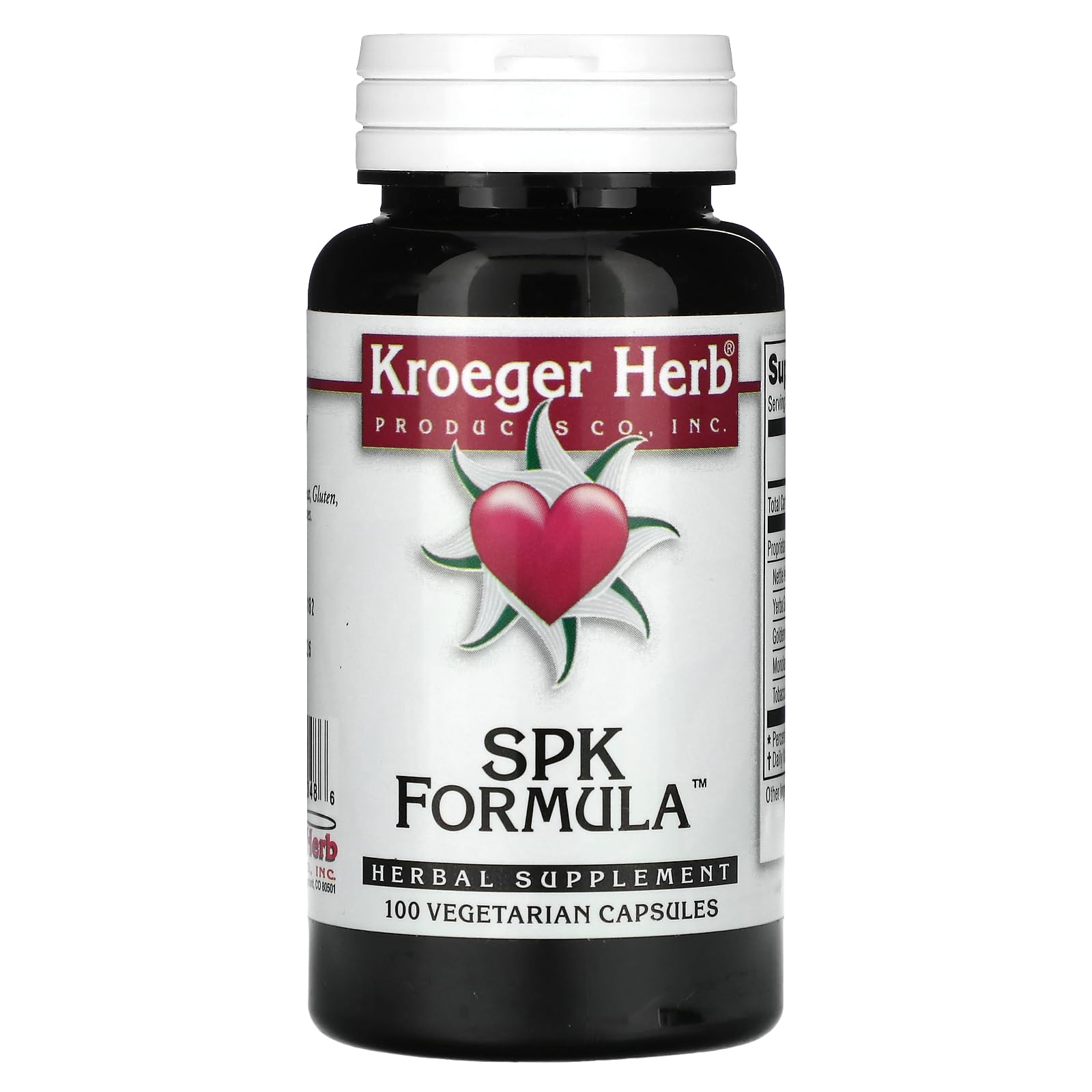Kroeger Herb Co SPK Formula, 100 Vegetarian Capsules