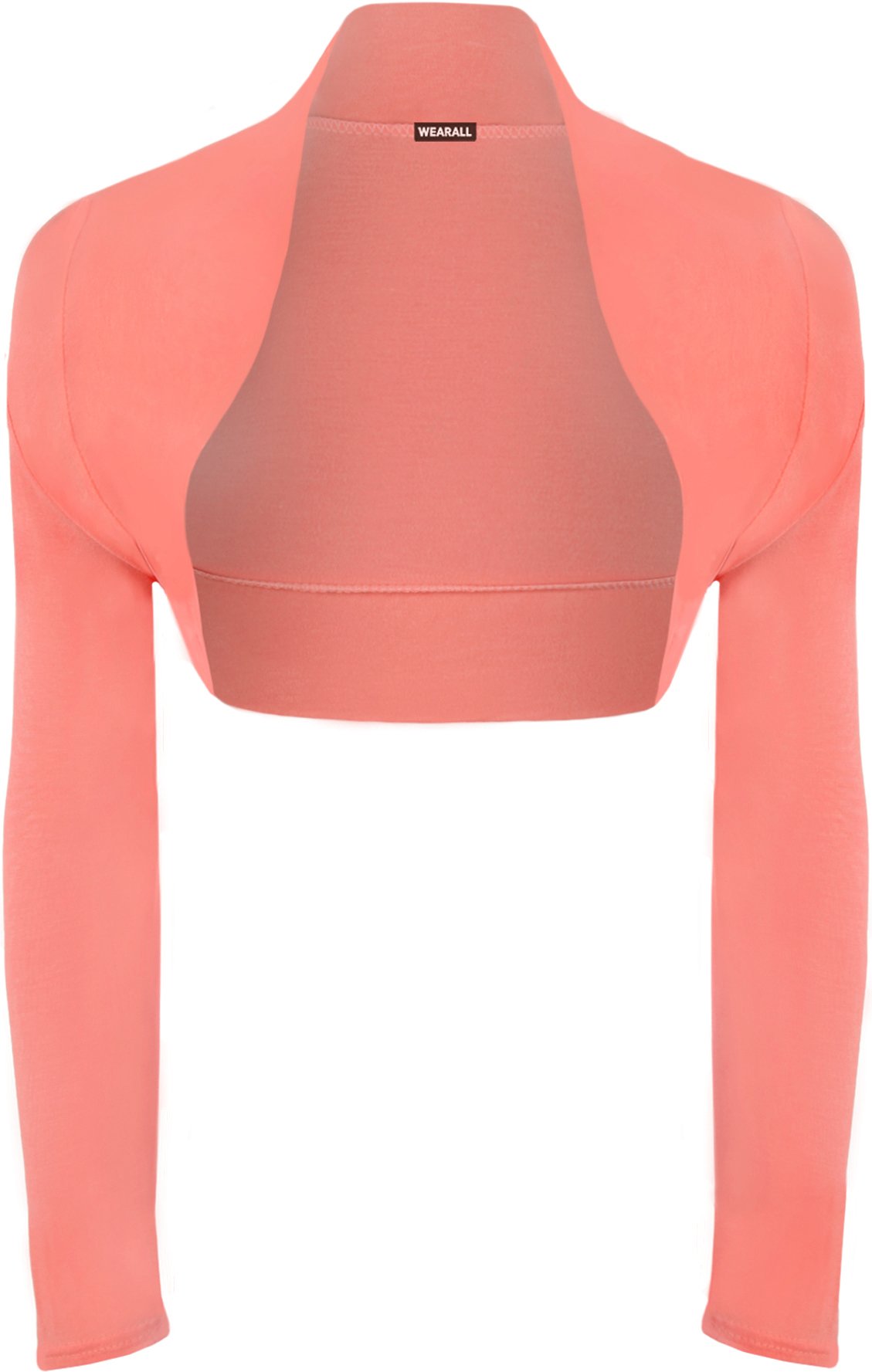 Wearall Women's Coral Long Sleeve Shrug Bolero Cardigan Top 20-22