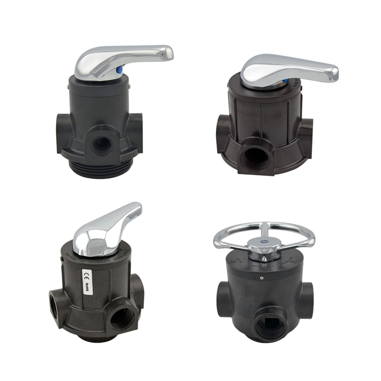 F56 Serie Manuelles Rückspül-Aktivkohlefilterventil F56A/F56E/F56F ABS/PPO Multi-Port-Ventil für Wasseraufbereitungssystem (Größe : F56A1)